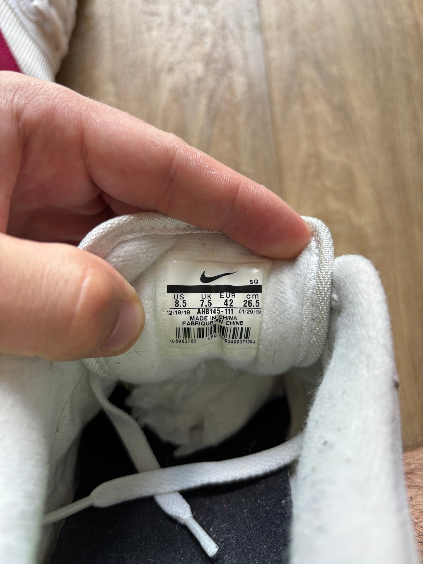Nike Air Max 1 White Black Volt Rush Pink (Taille 42)