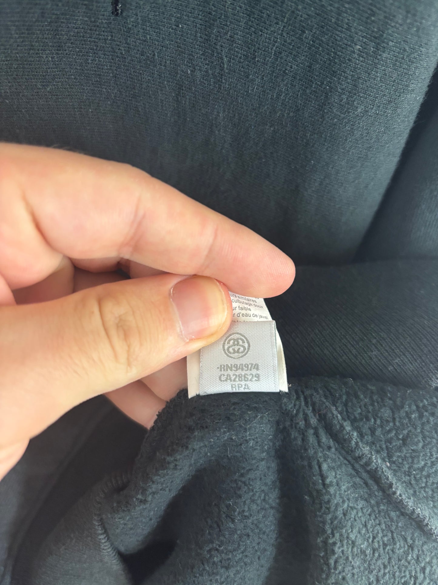 Stussy Sweat à Capuche Logo Brodé - M