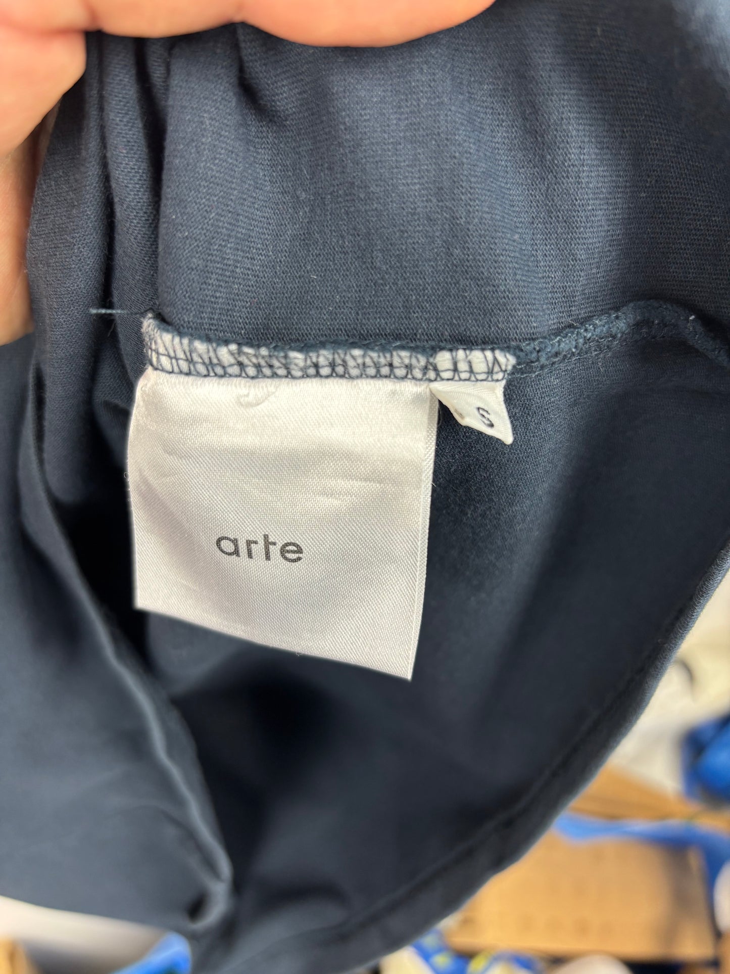 Arte Tee Shirt Bleu Marine Logo Bleu - S