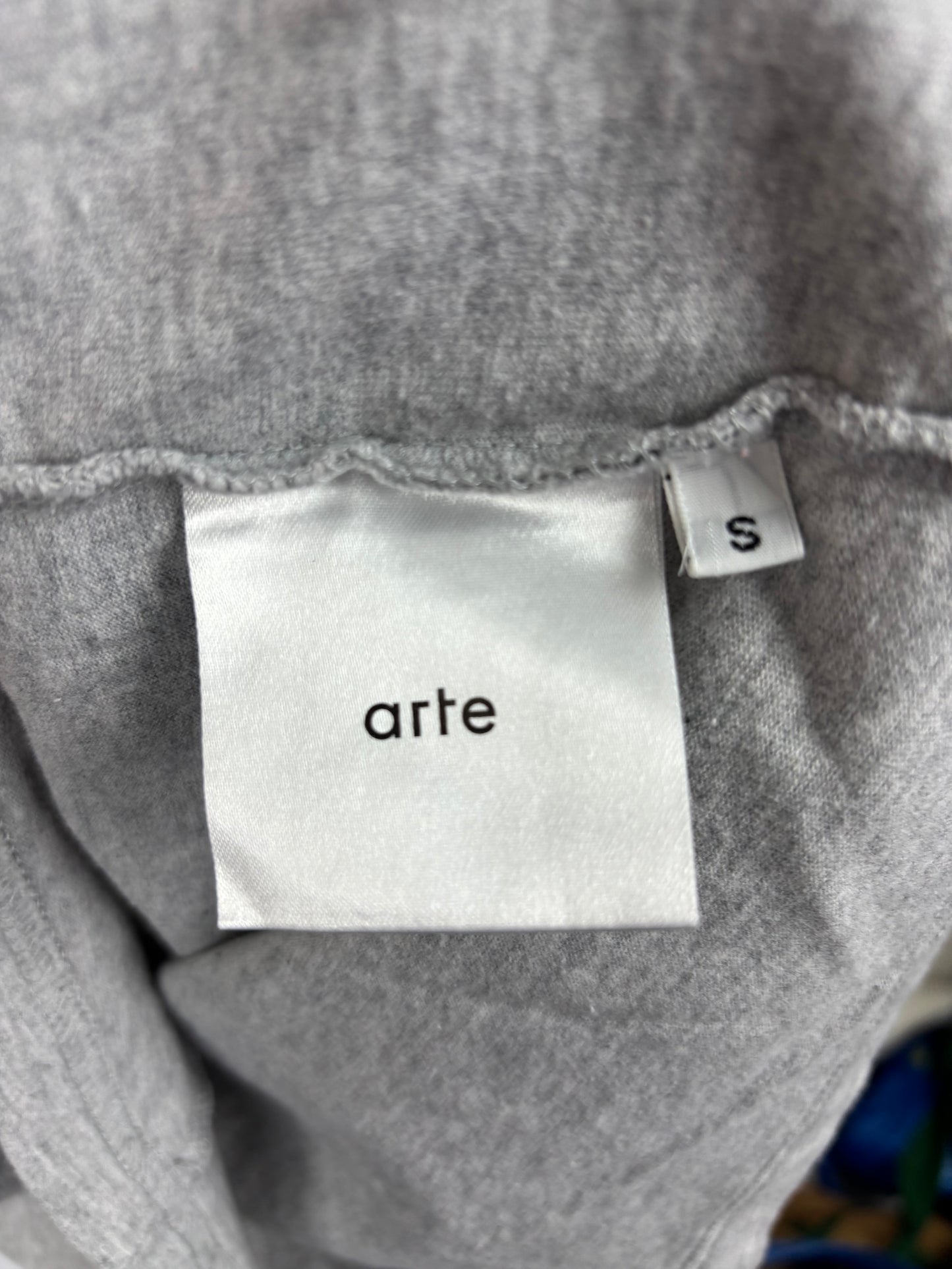 Arte Tee Shirt Gris Logo Brodé Noir - S