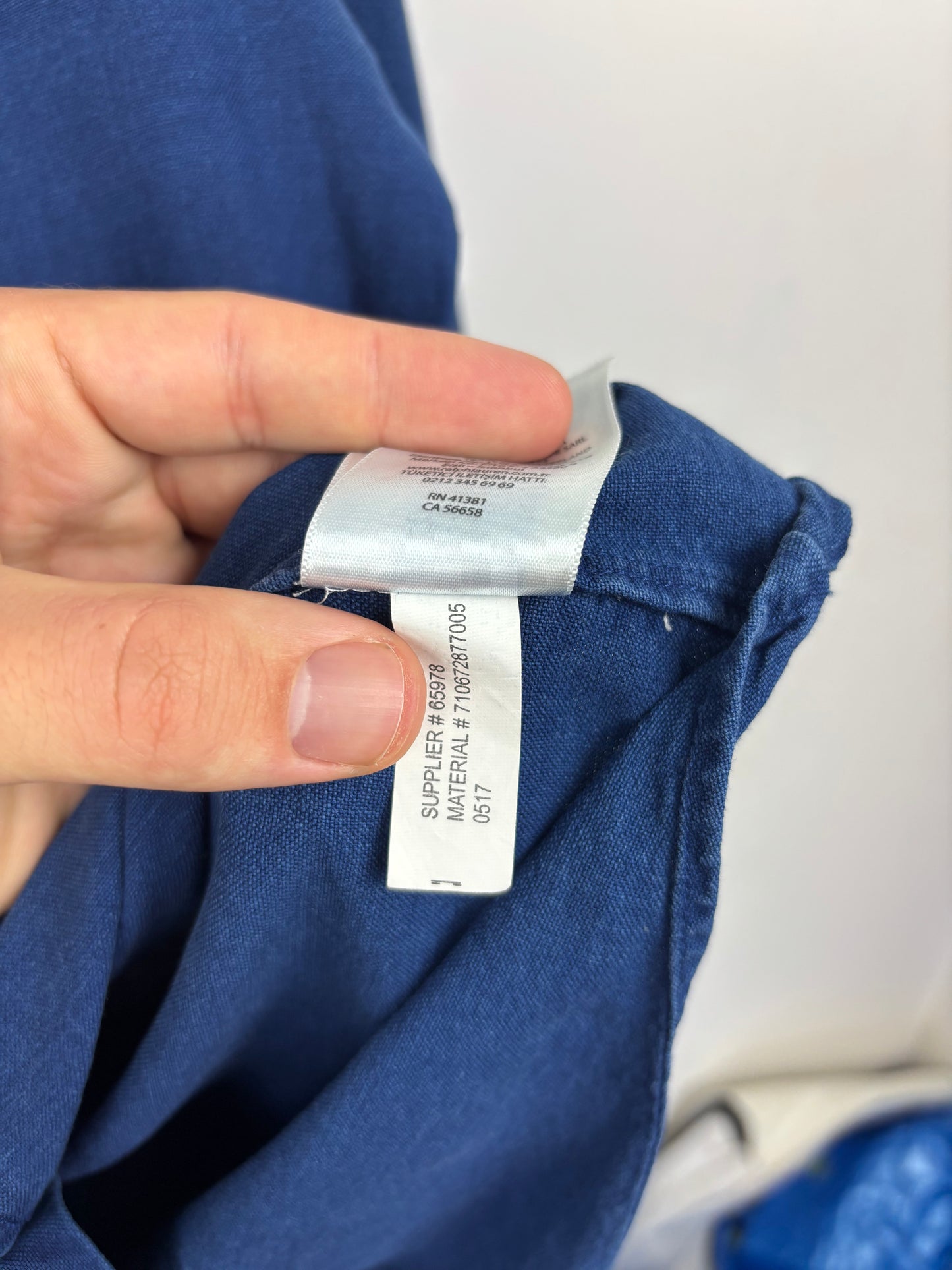 Ralph Lauren Chemise Bleu Marine Logo Brodé - S