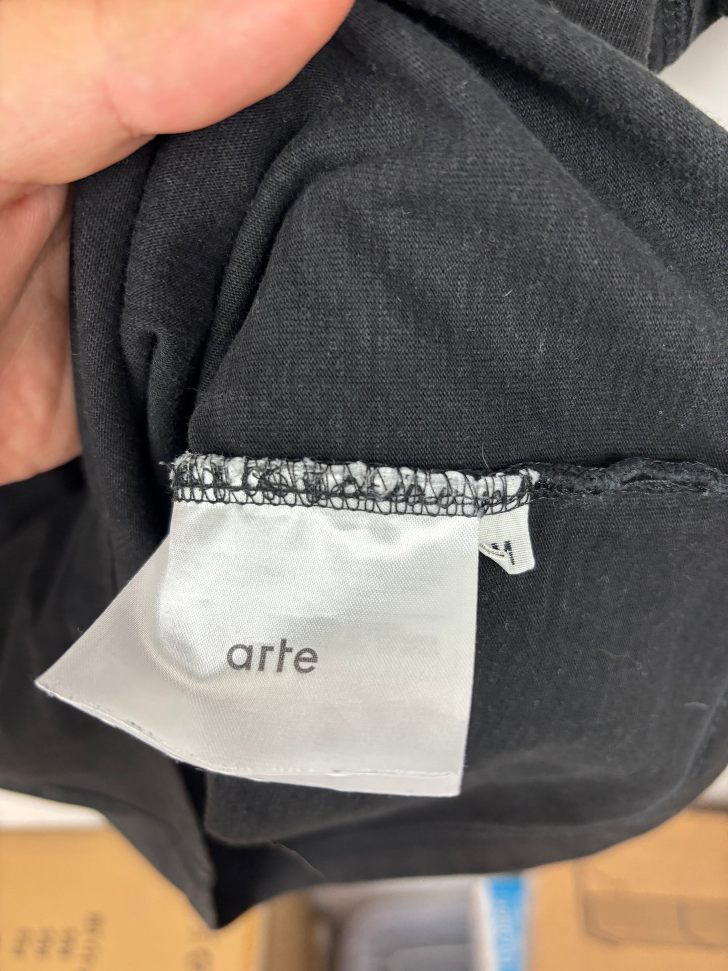 Arte Tee-Shirt Noir Blanc Logo Brodé - M