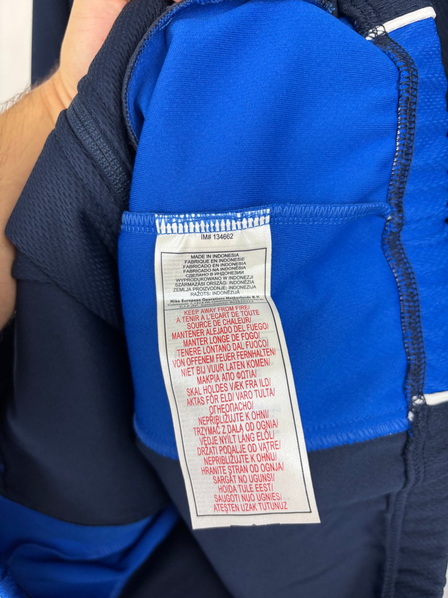 Nike Veste Vintage Bleu Marine Logo Brodé - L