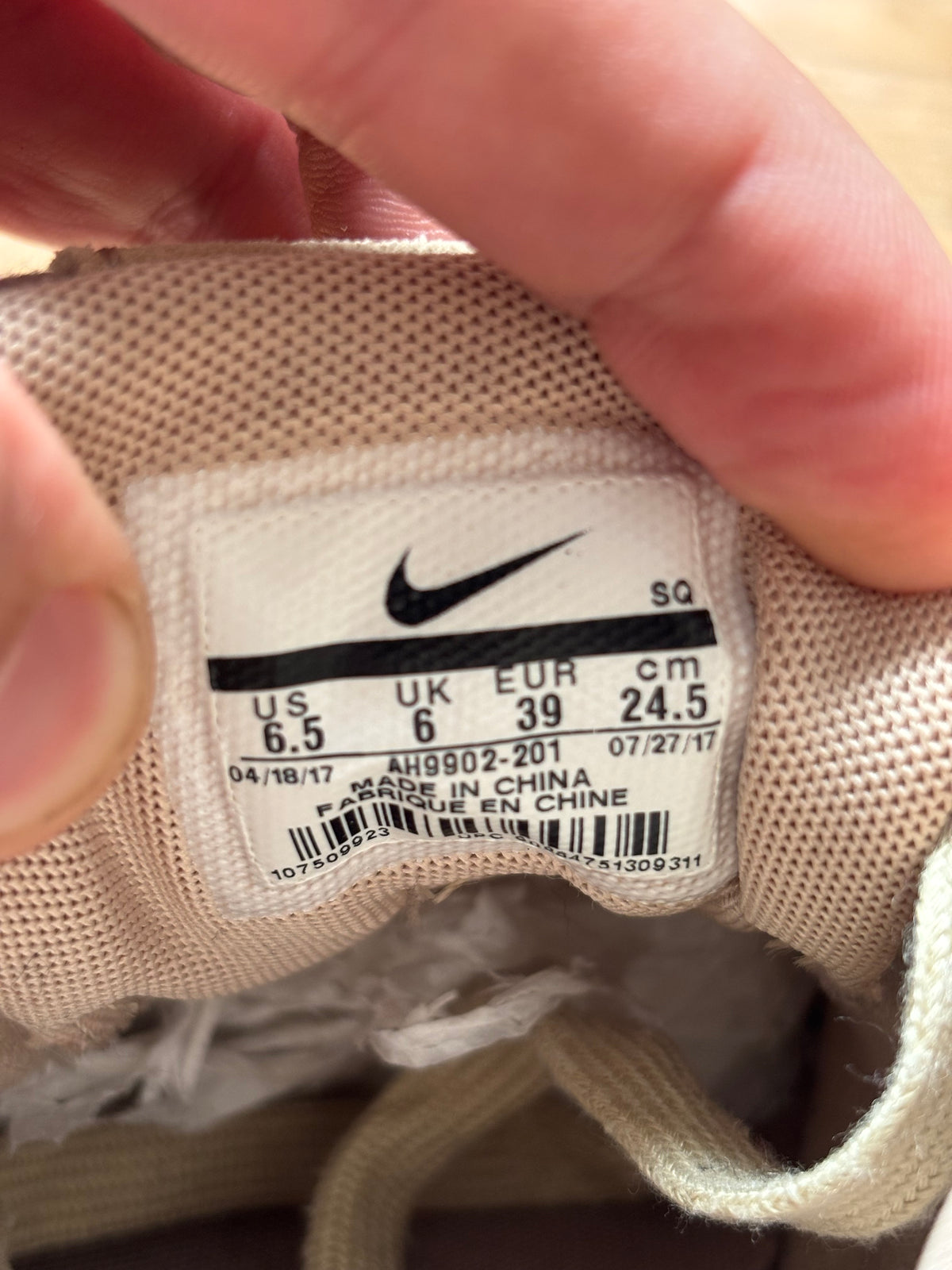 Nike Air Max 1 Beige Sable | Baskets Rétro Vintage - 39