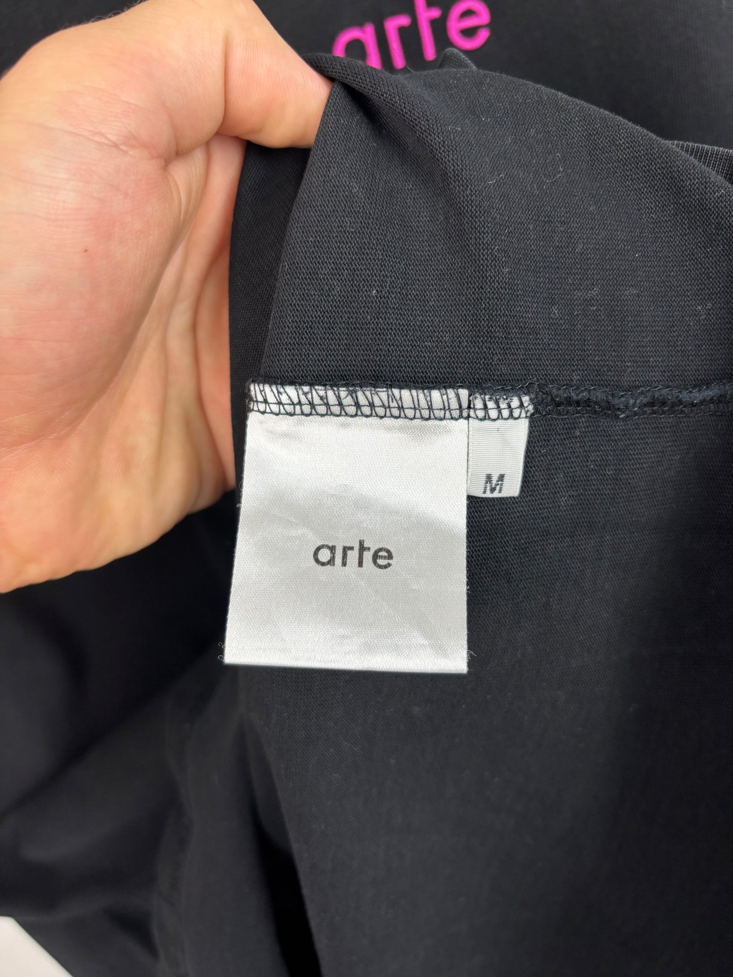 Arte Tee Shirt Noir Gros Logo Dos - M