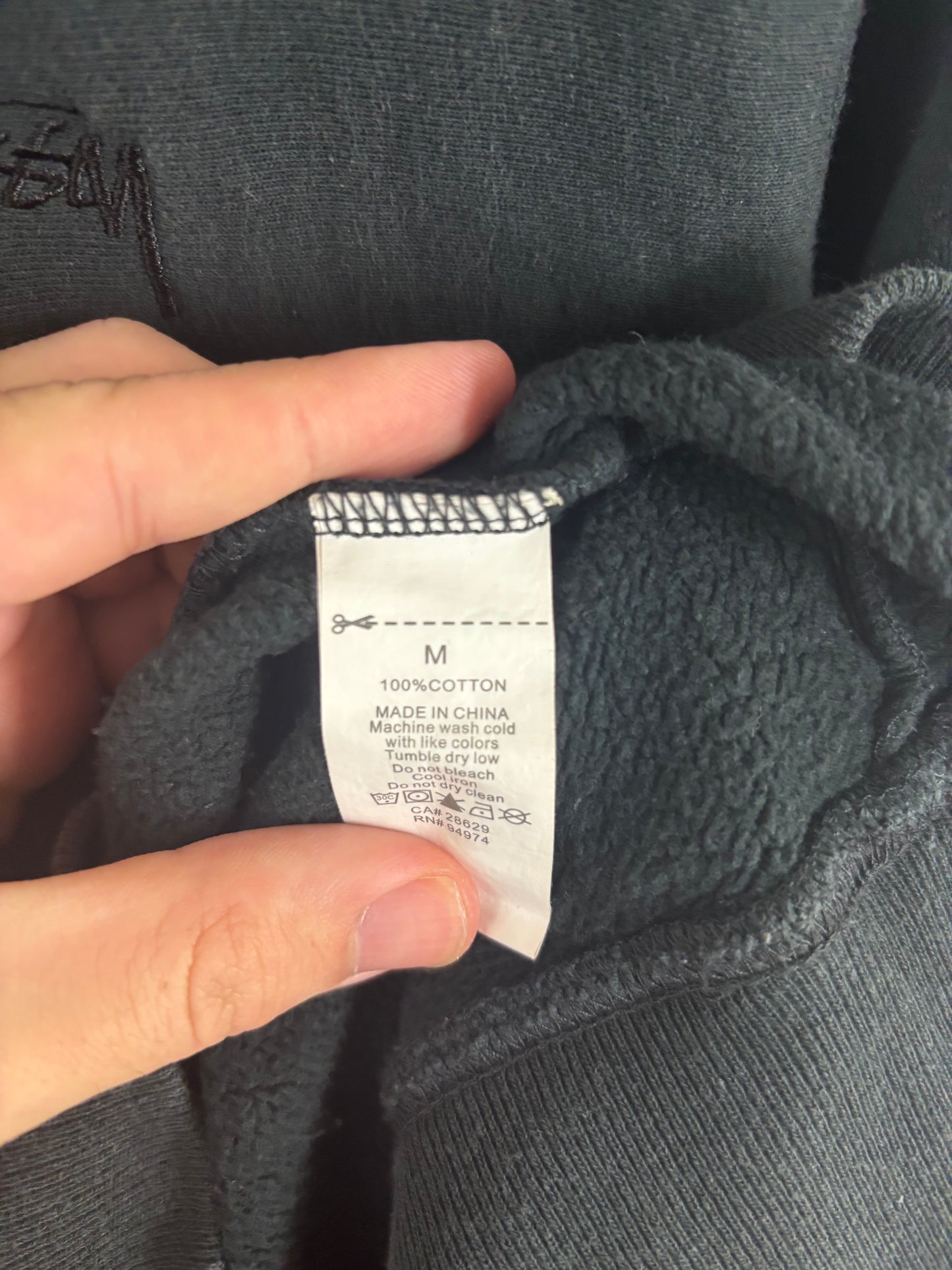 Stussy Sweat à Capuche Logo Brodé - M