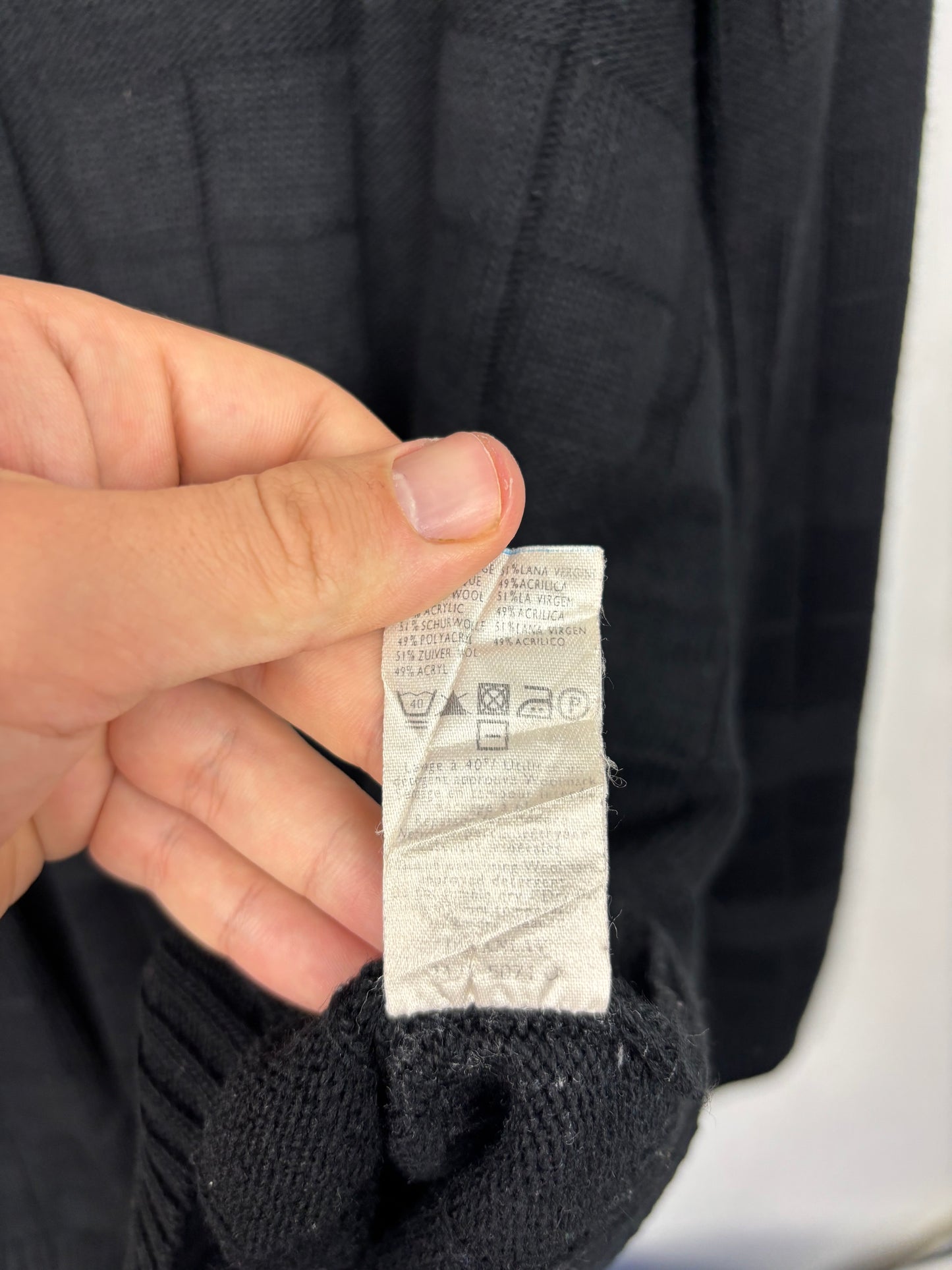 Lacoste Pull Noir Logo Brodé - XL