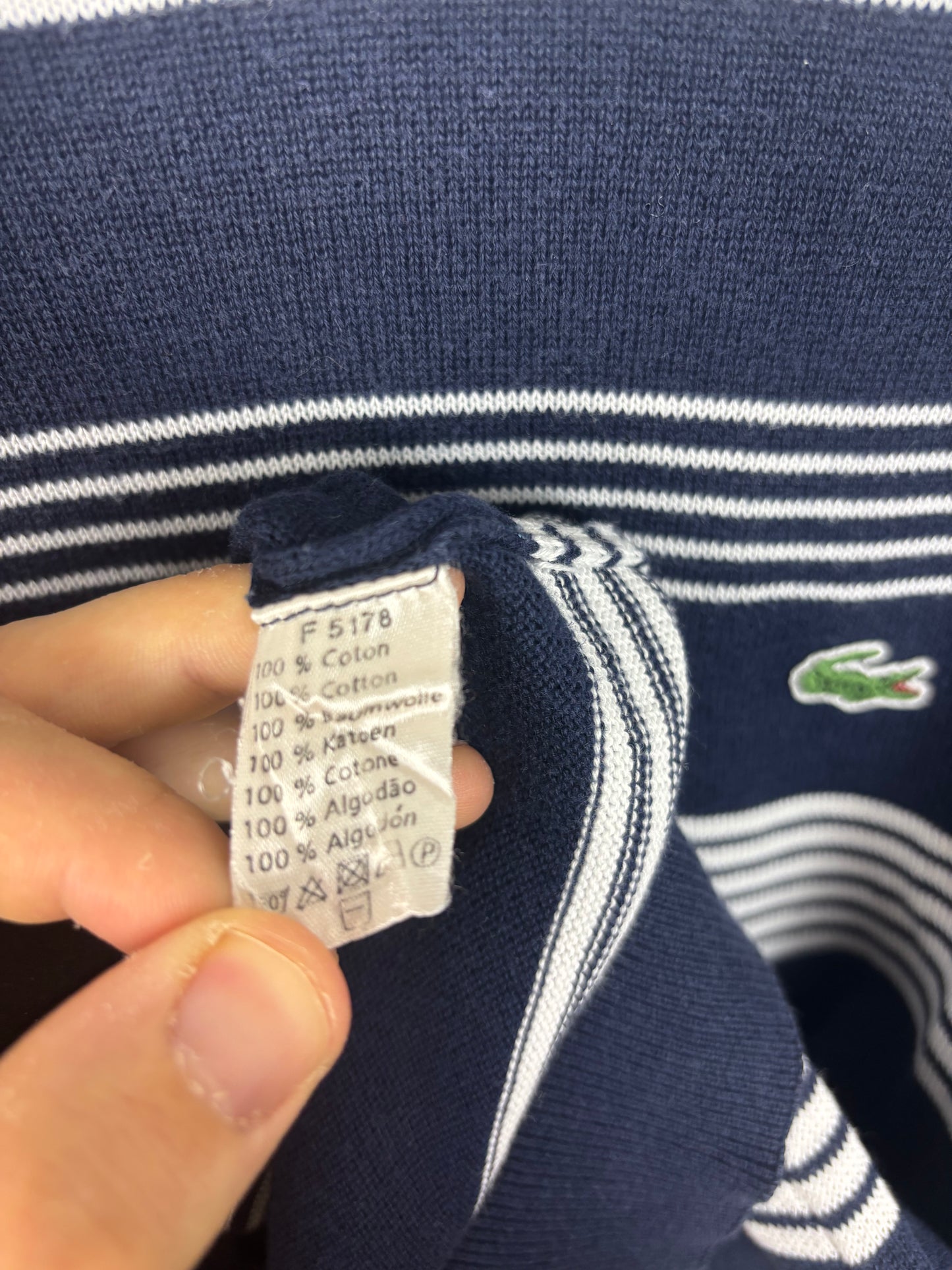 Lacoste Pull Marinière - M