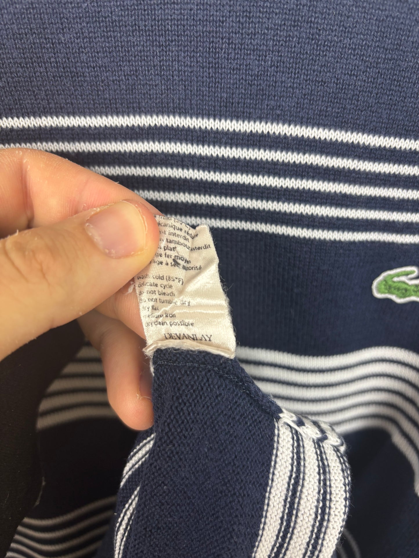 Lacoste Pull Marinière - M