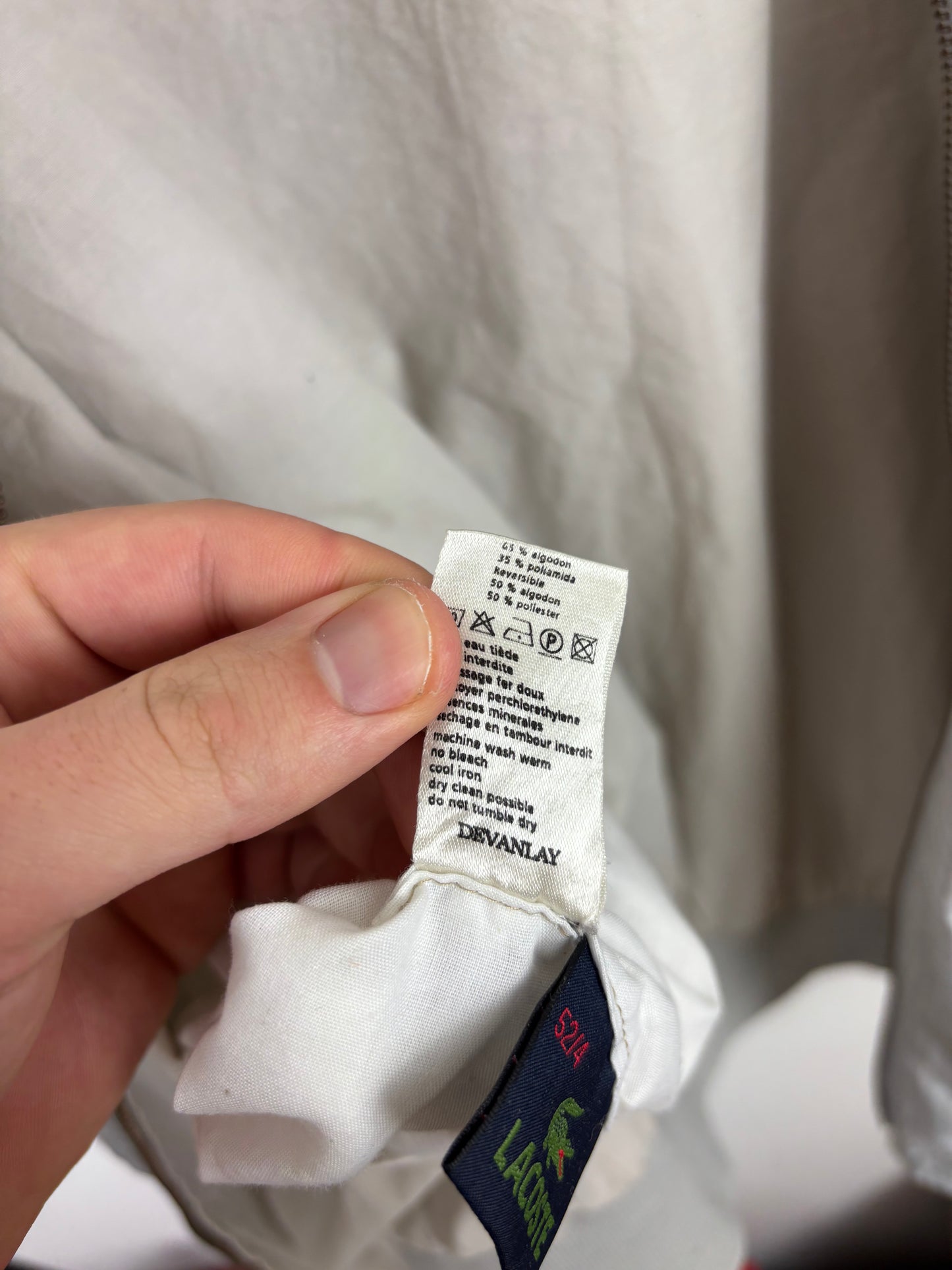 Lacoste Manteau à carreau Vintage - M