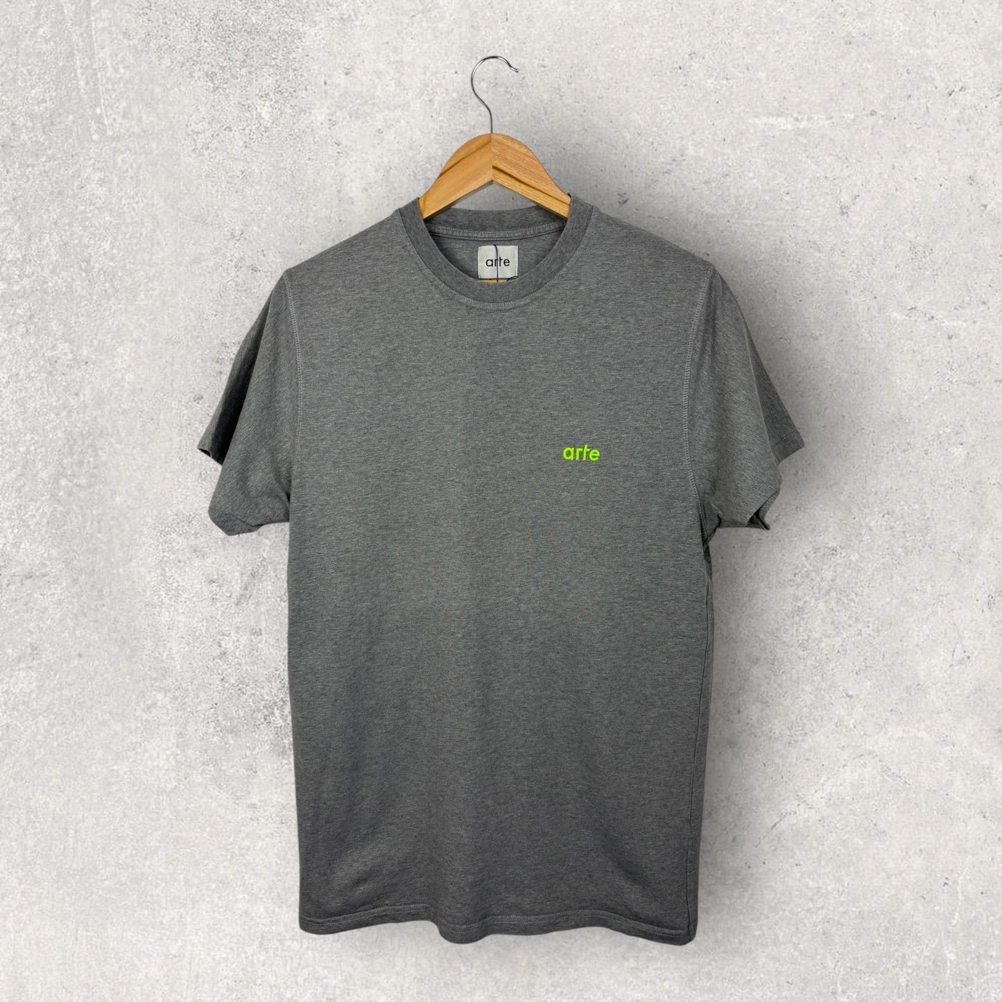 Arte Tee Shirt Gris Logo Brodé Jaune - M