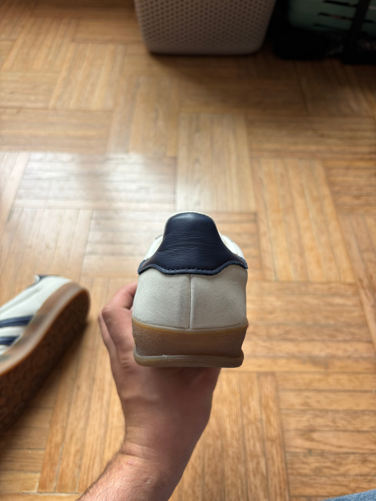 Adidas Gazelle Blanc Bleu Marine | Sneakers Vintage - 36.5