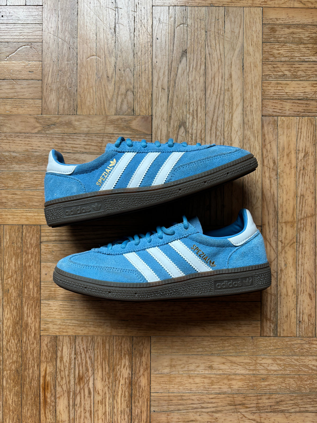 Adidas Handball Spezial Bleu Ciel Blanc | Baskets Rétro - 37