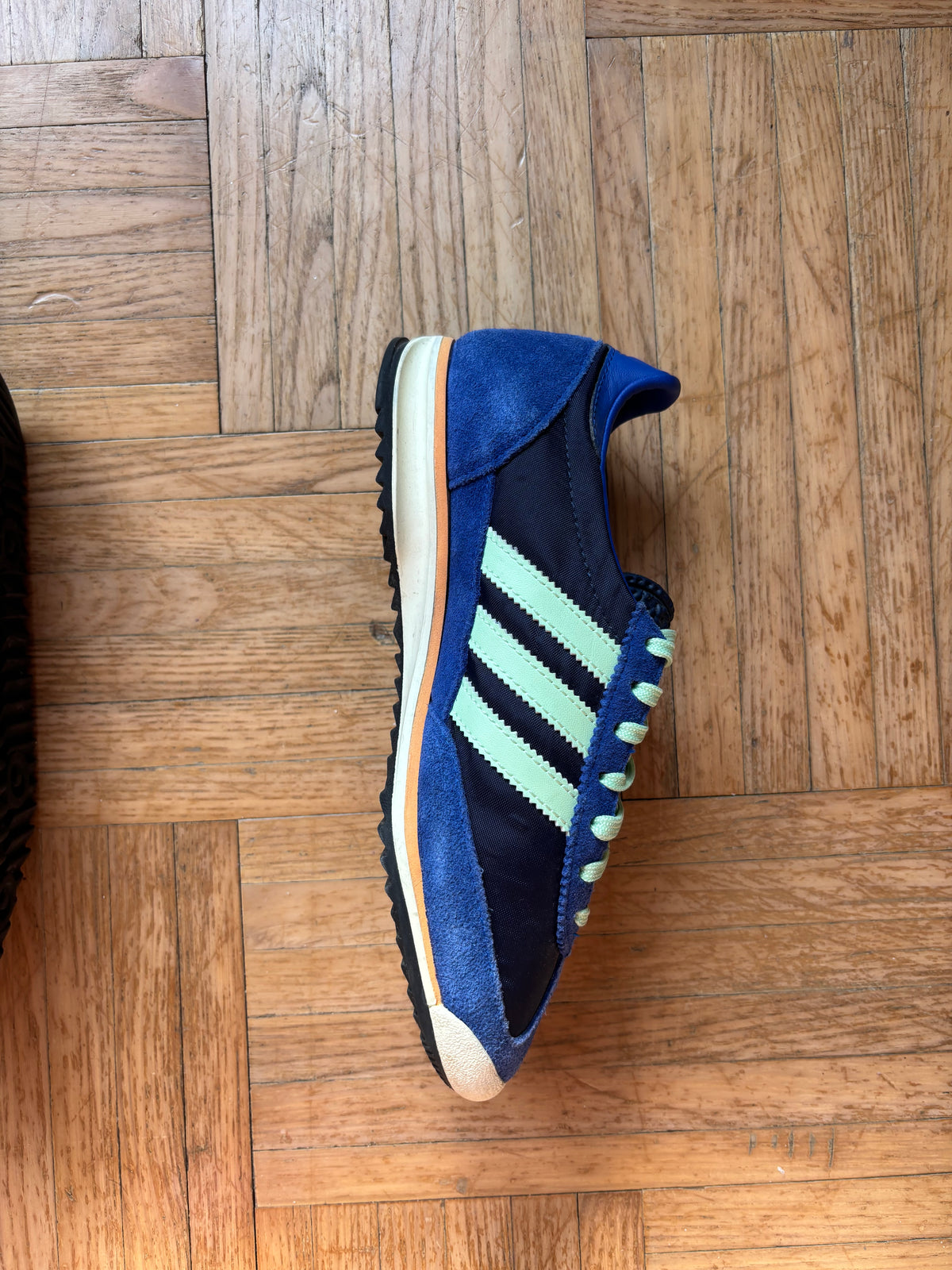 Adidas SL 72 Bleu Marine Vert Menthe | Baskets Rétro - 36.5