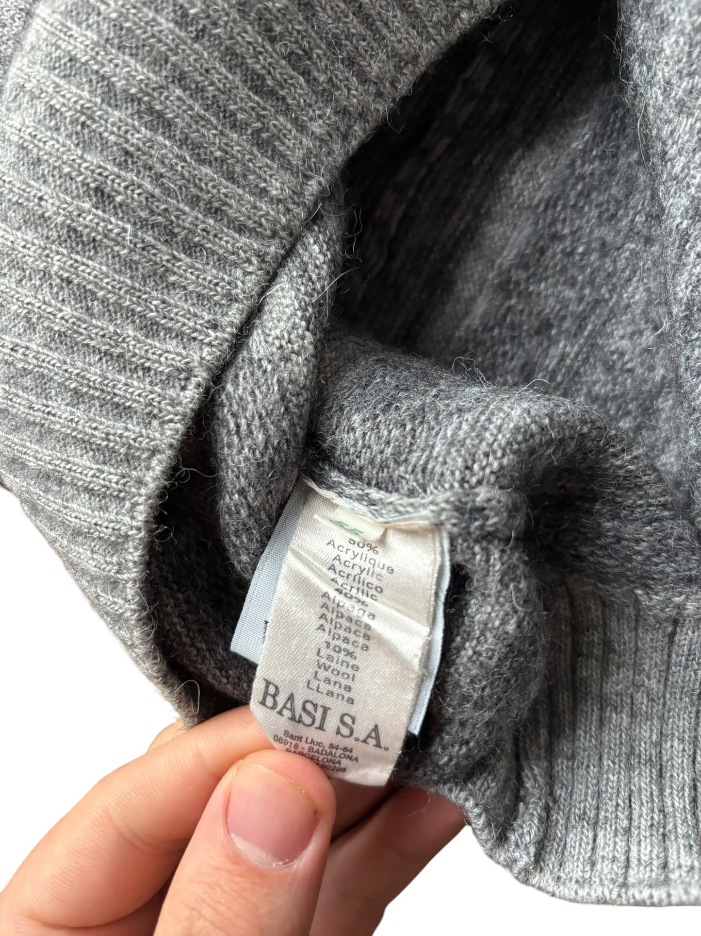 Pull col V Lacoste Vintage Gris - M