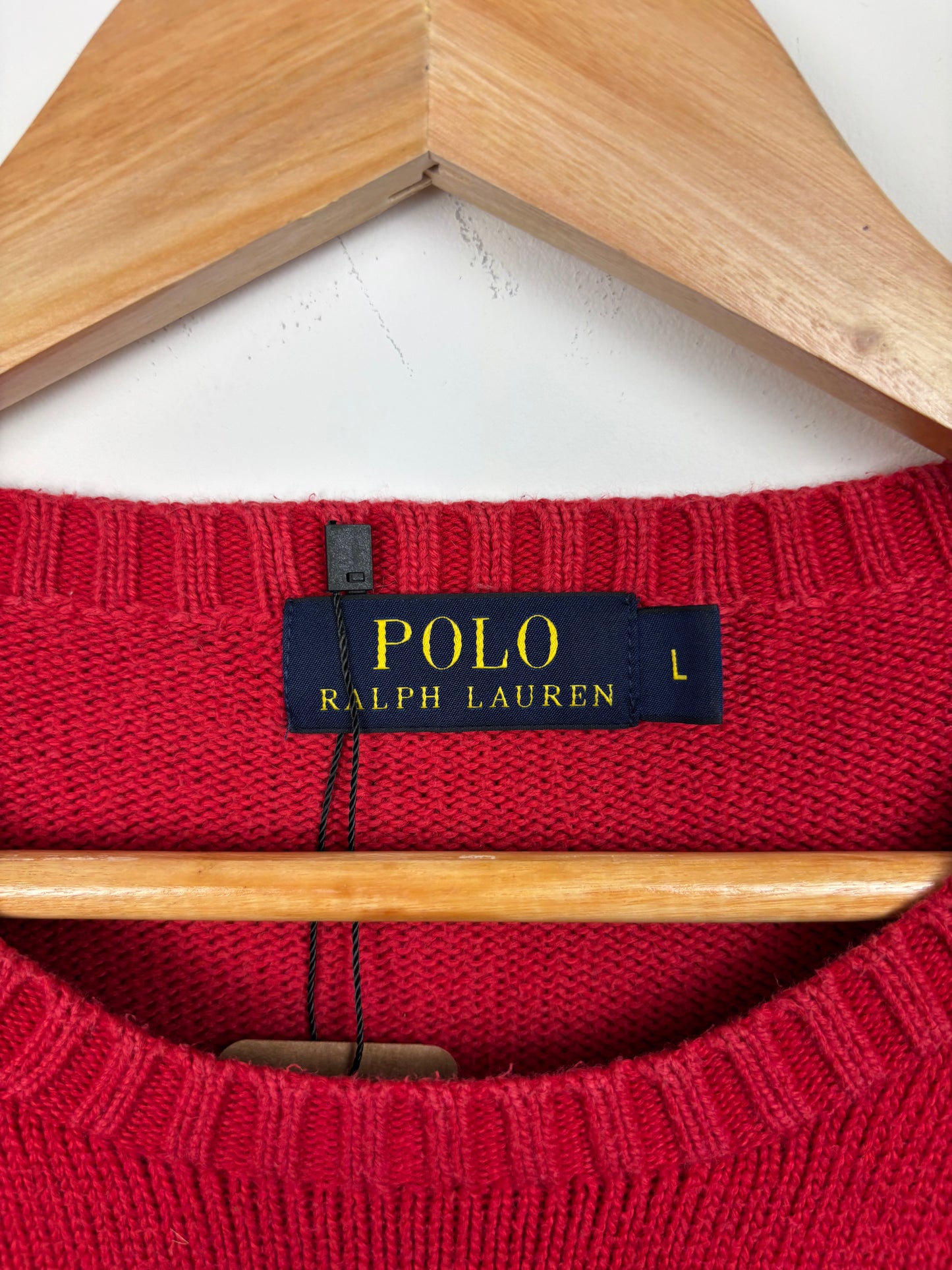 Ralph Lauren Pull Rouge Logo Brodé - L