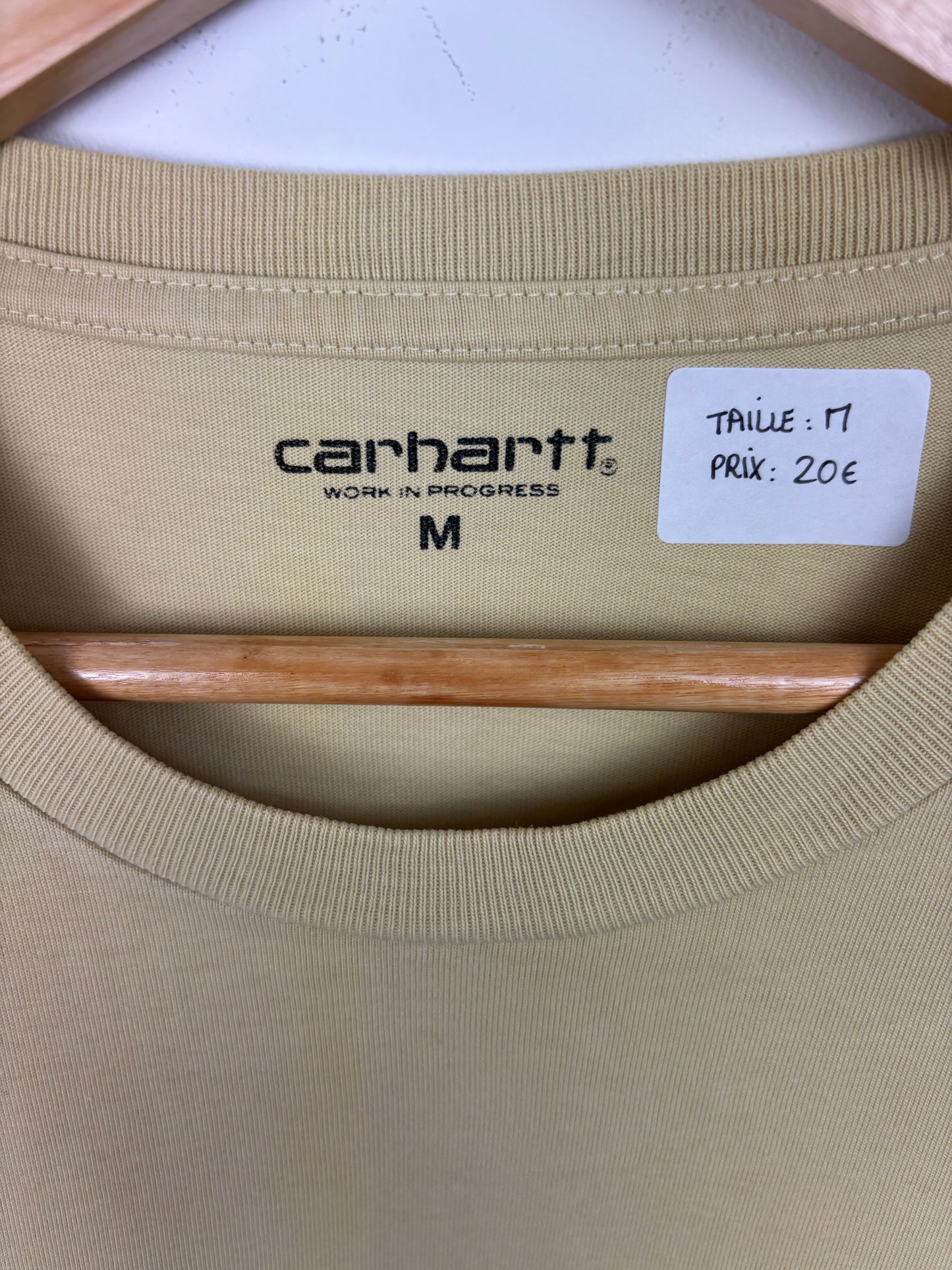 Tee Shirt Carhartt Jaune Logo Brodé