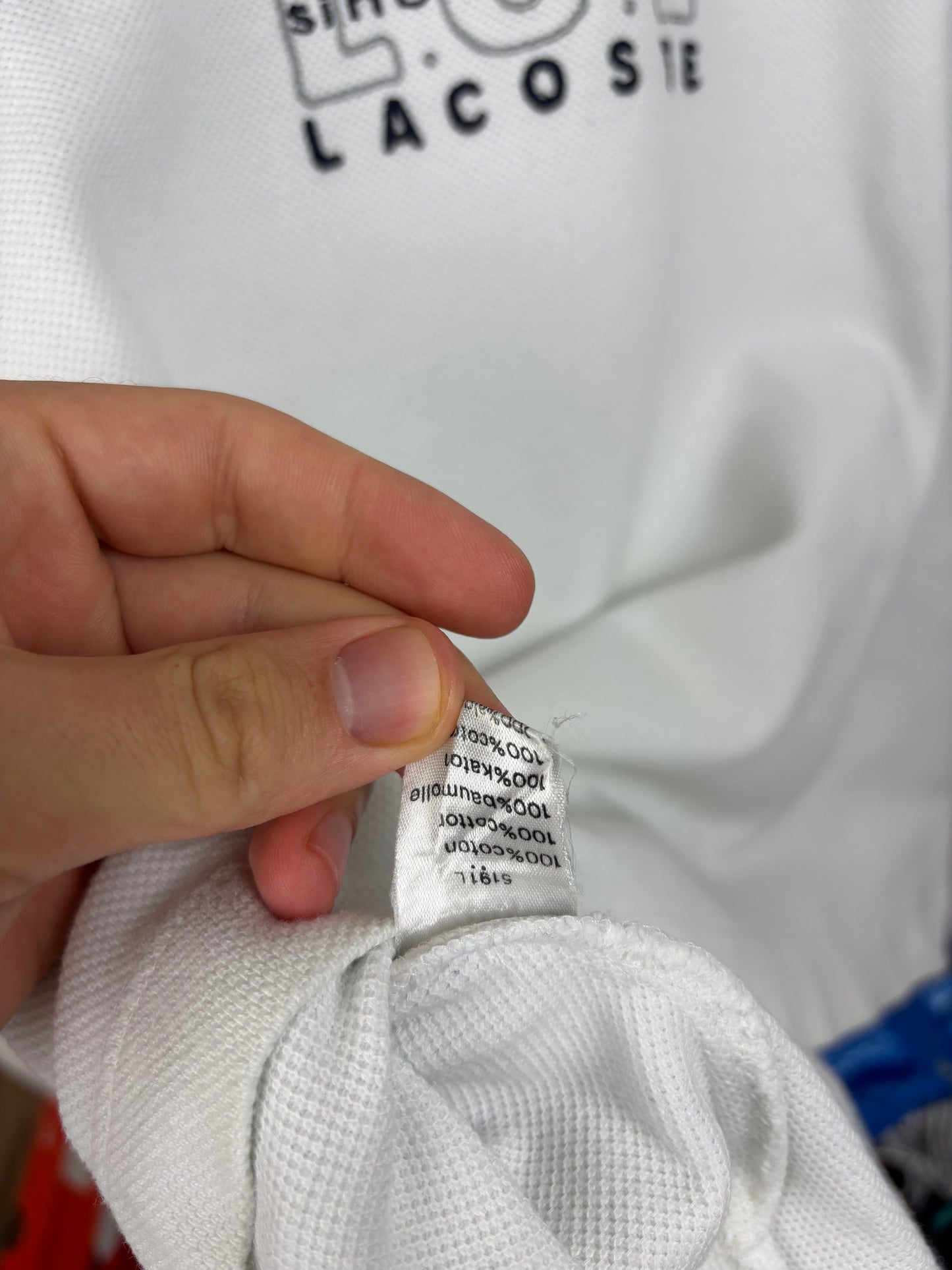 Lacoste Sweat Col V Logo Brodé - M