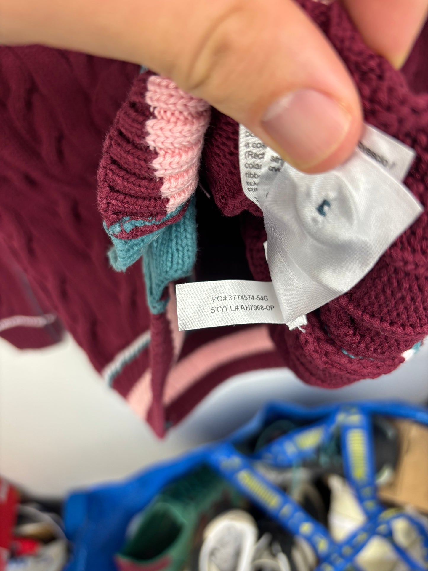 Lacoste X Roland Garros Cardigan Bordeaux Bleu Vert - S