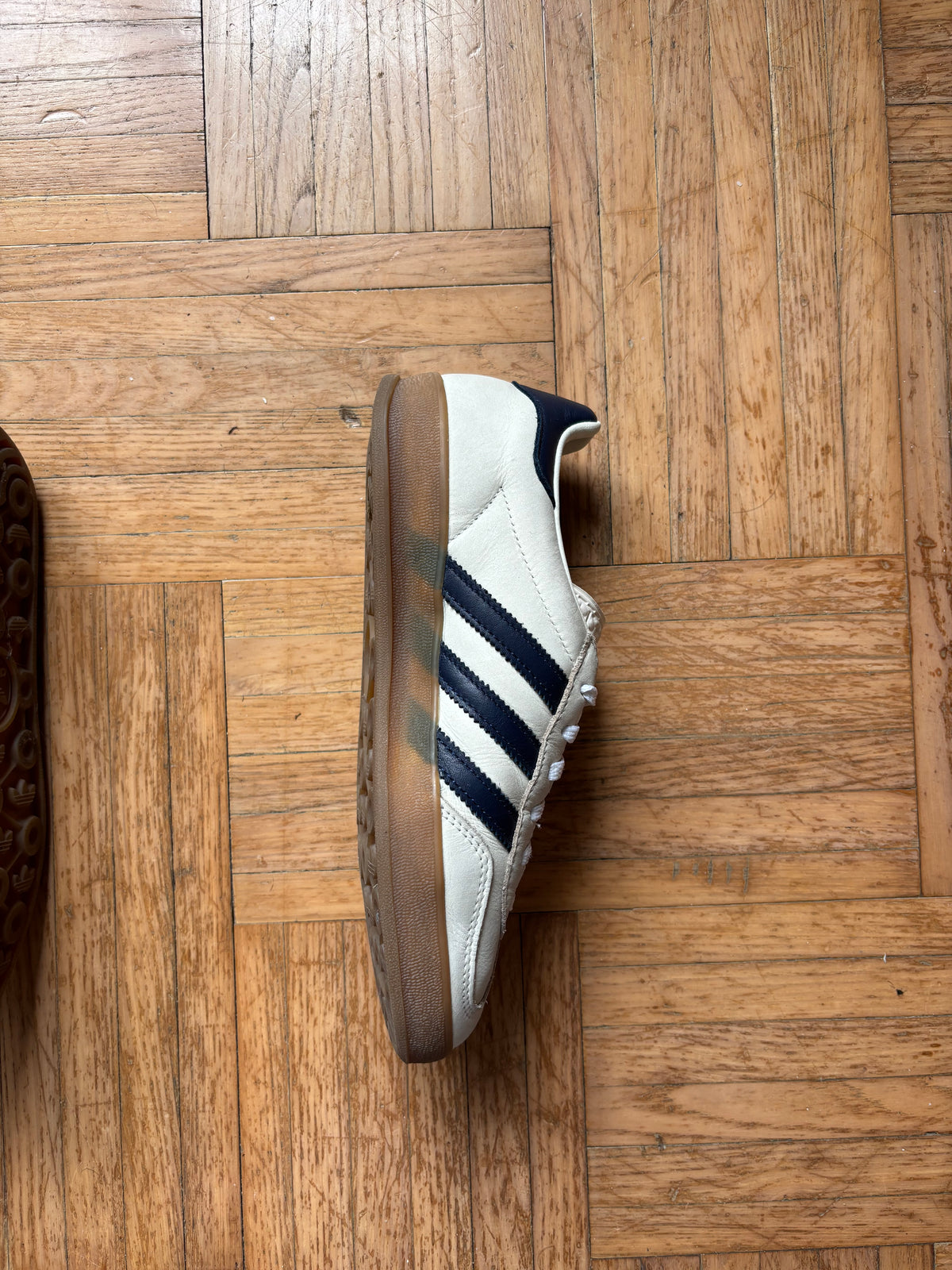 Adidas Gazelle Blanc Bleu Marine | Sneakers Vintage - 36.5