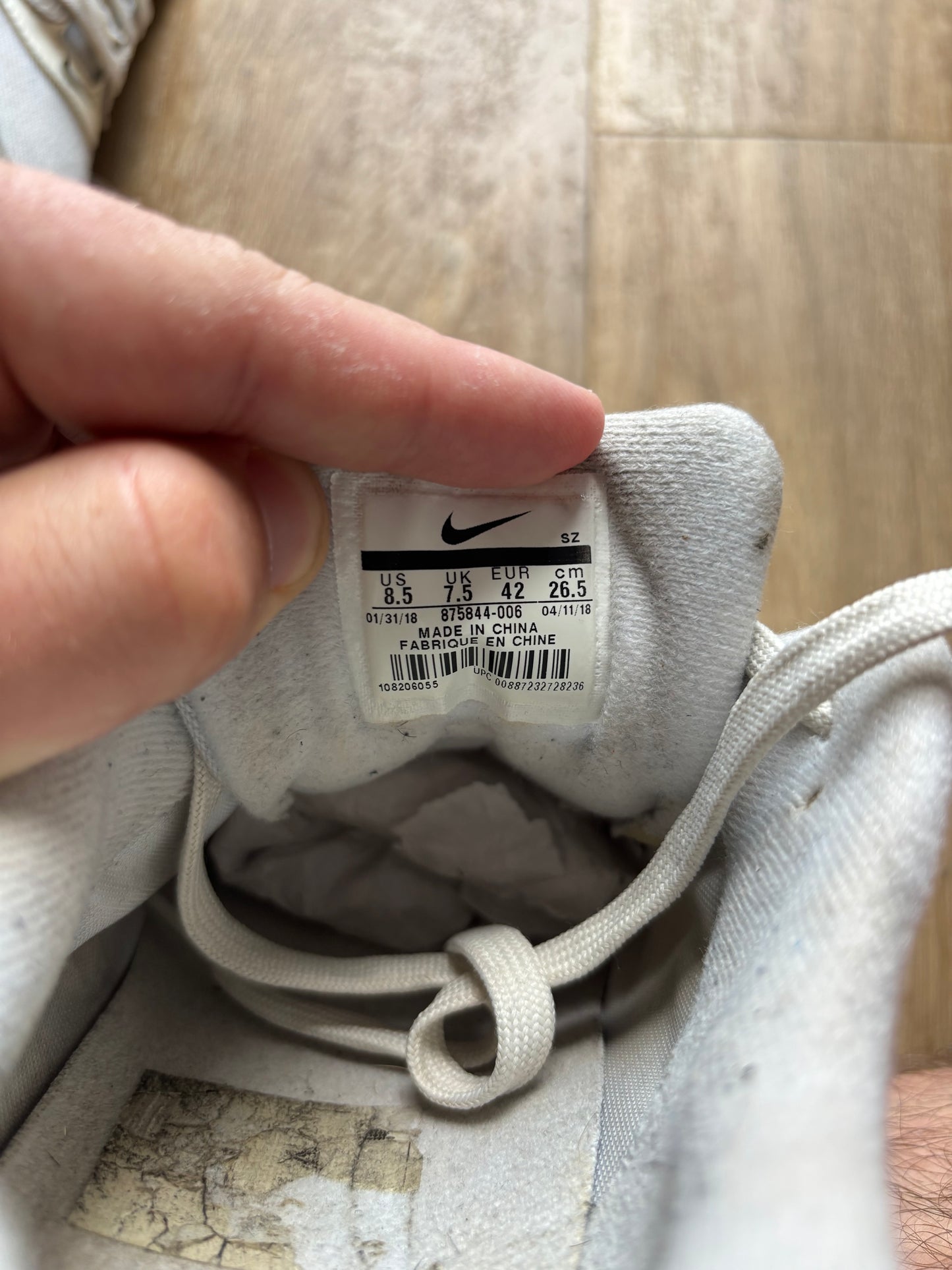 Nike Air Max 1 Mini Swoosh Grey (Taille 42)
