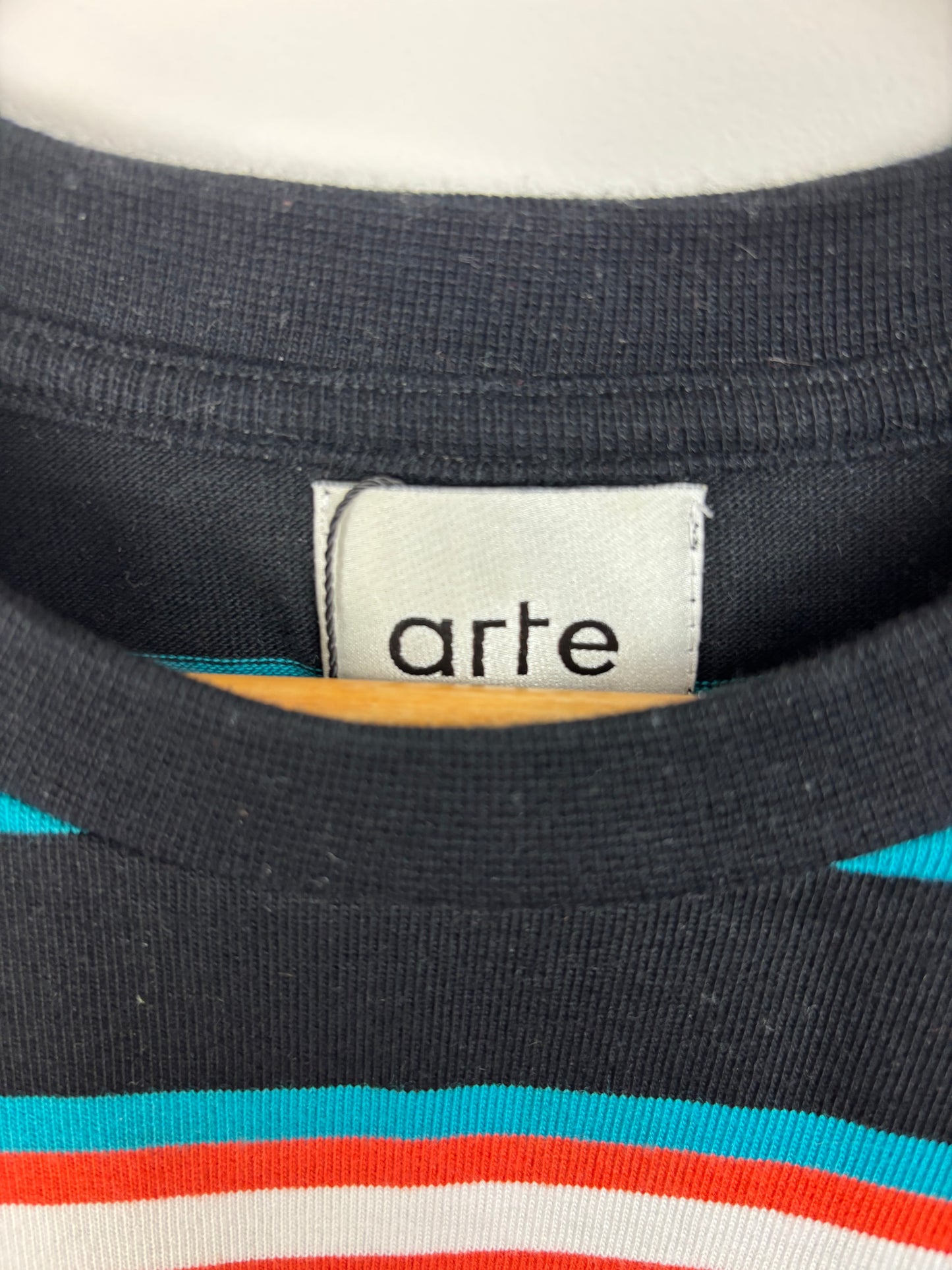 Arte Tee Shirt à Rayures Logo Brodé - M