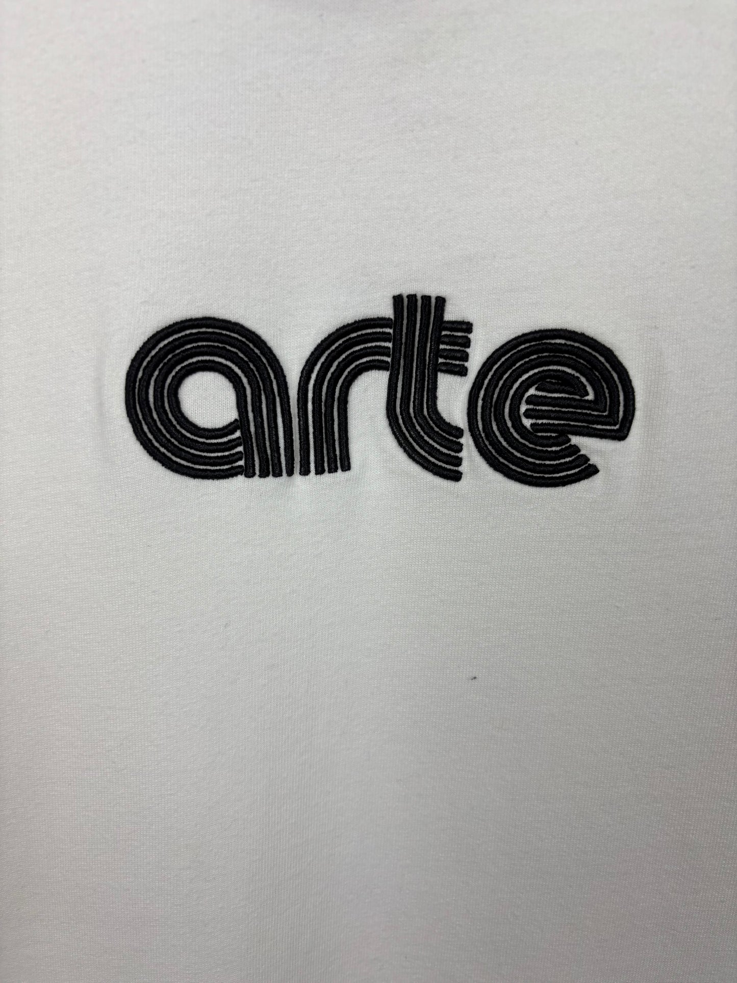 Arte Tee Blanc Logo Noir en Relief - S
