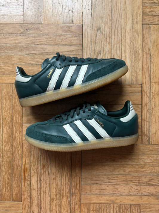 Adidas Samba OG Vert Foncé Blanc | Baskets Rétro - 36.5