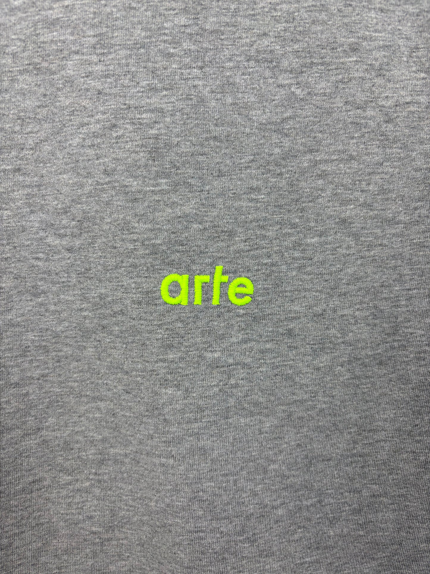 Arte Tee Shirt Gris Logo Brodé Jaune - M