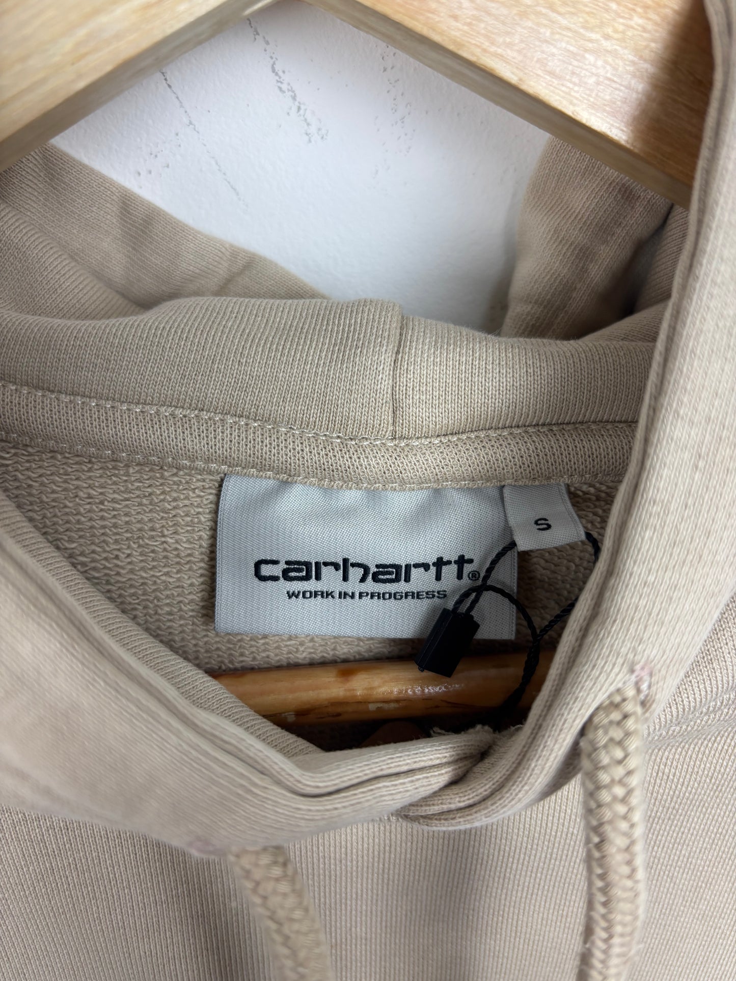 Carhartt Sweat à Capuche Beige Logo Brodé - S