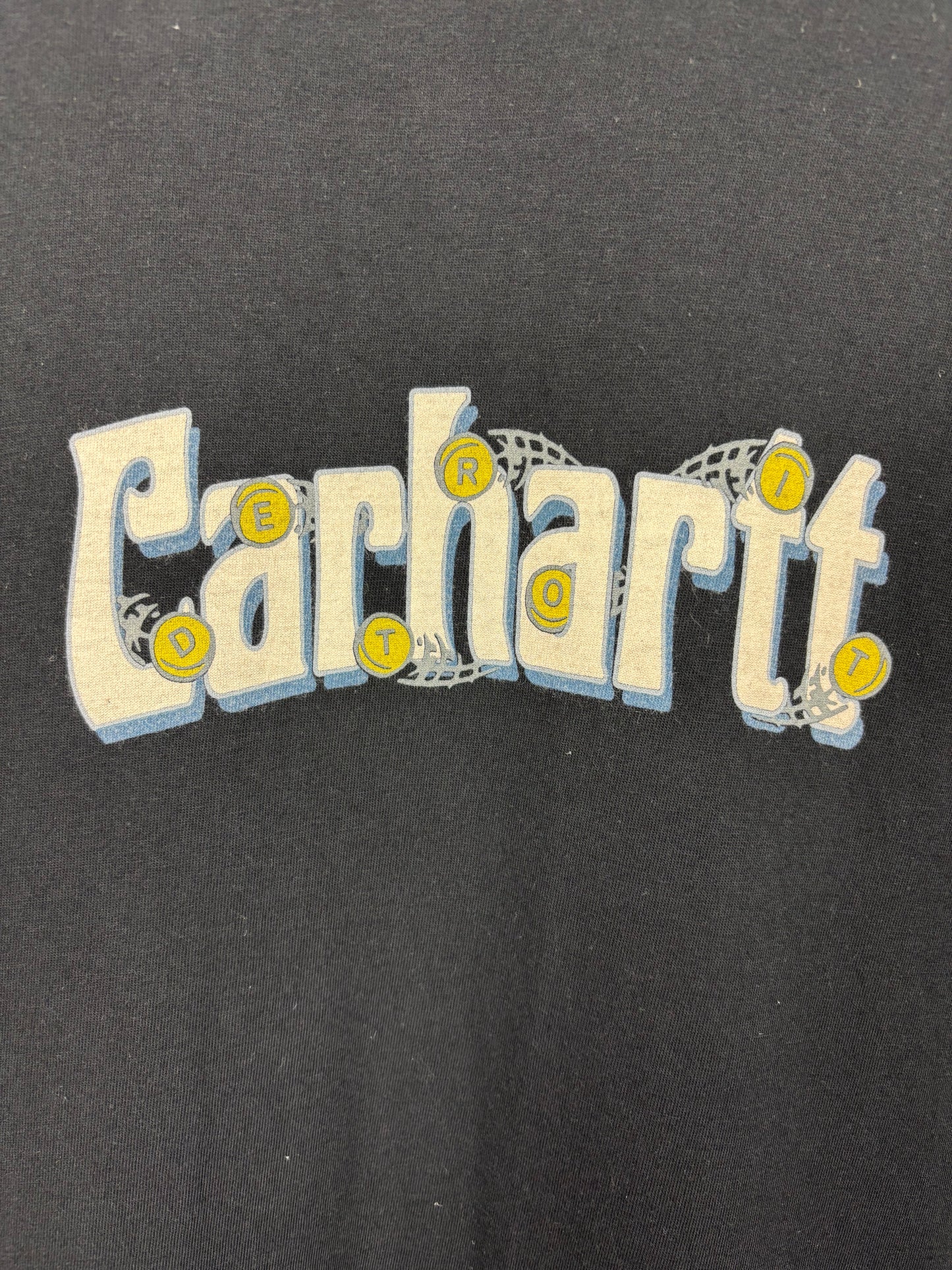 Carhartt Tee Shirt Noir Logo Filet de Pêche - M