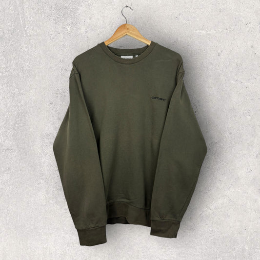 Carhartt Crewneck Marron Logo Brodé - XL