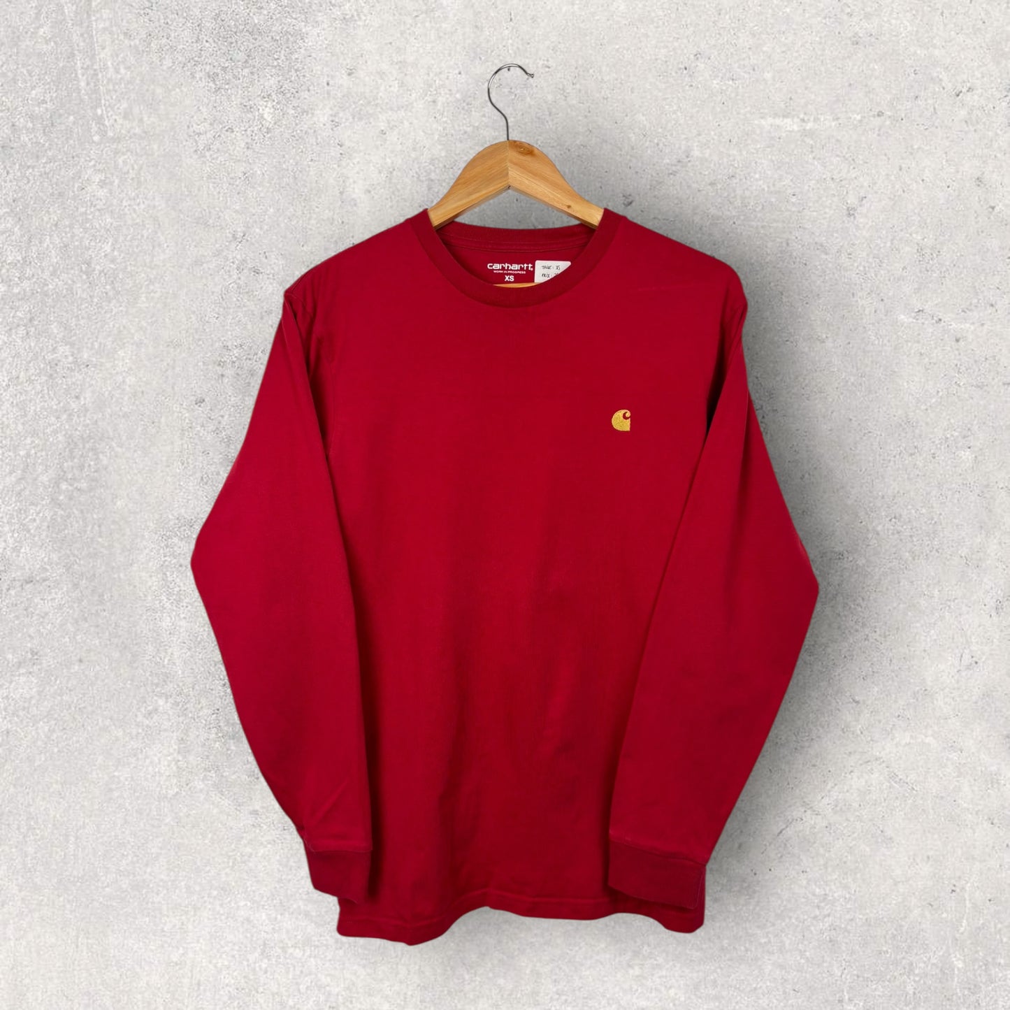 Carhartt Tee Shirt Manches Longues Rouge - XS