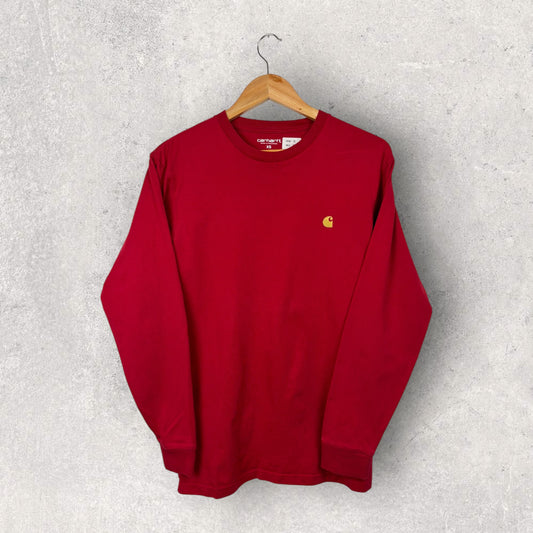Carhartt Tee Shirt Manches Longues Rouge - XS