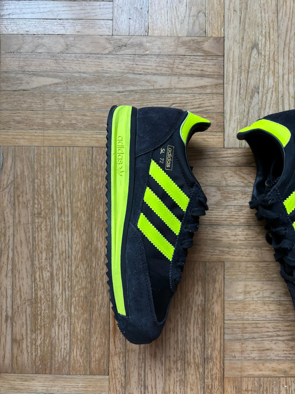 Adidas SL72 Noir Vert Fluo | Sneakers Vintage - 39