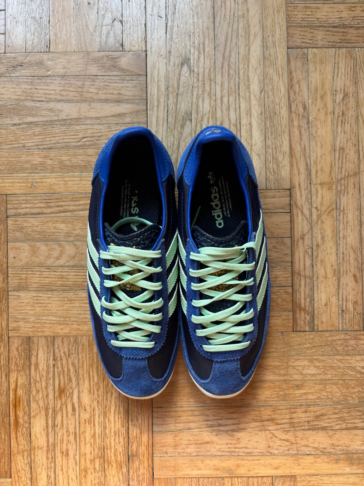 Adidas SL 72 Bleu Marine Vert Menthe | Baskets Rétro - 36.5