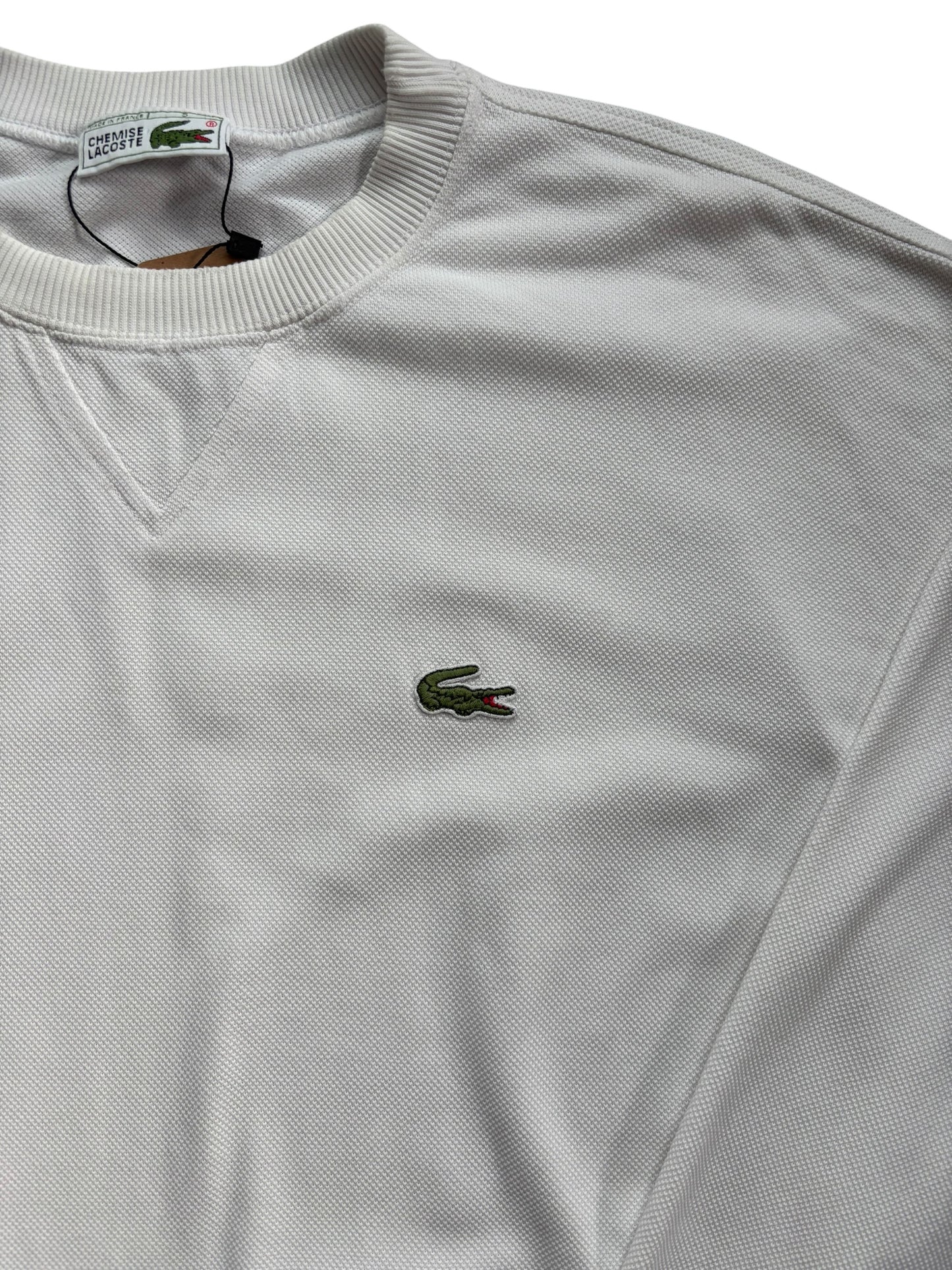 Sweat Lacoste Vintage Blanc - M