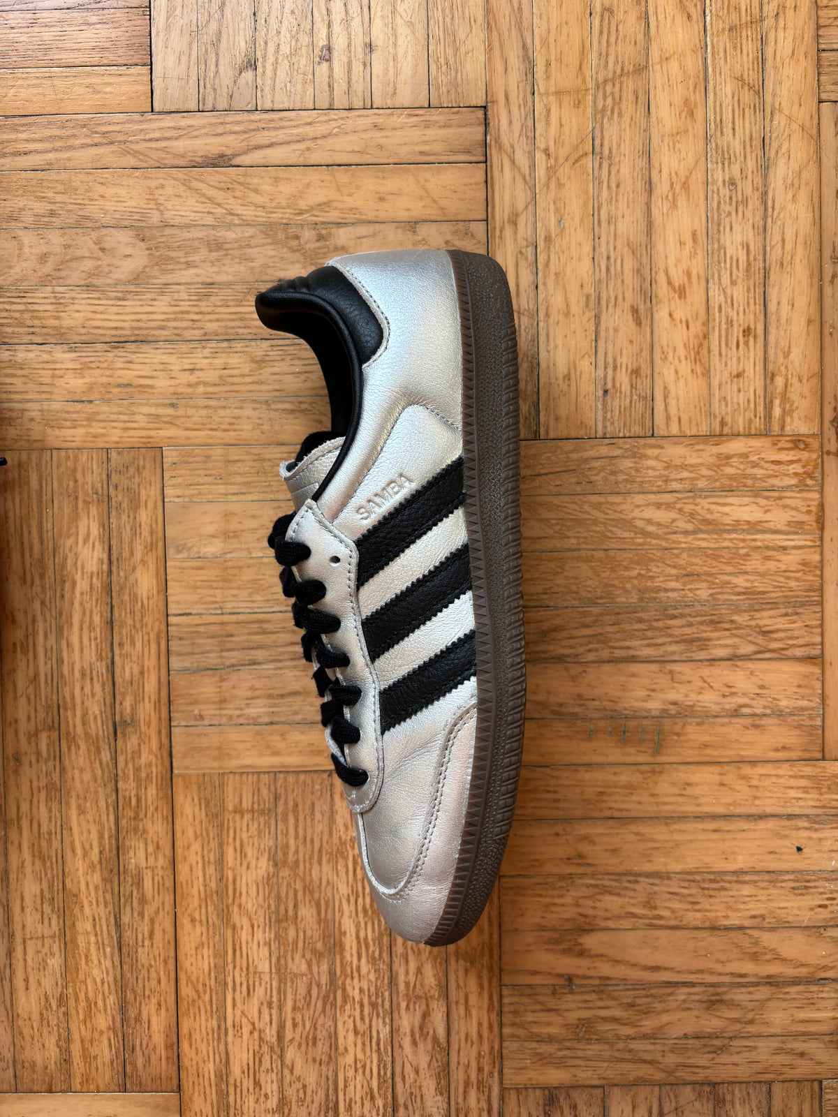 Adidas Samba OG Argenté Noir | Baskets Métallisées - 40