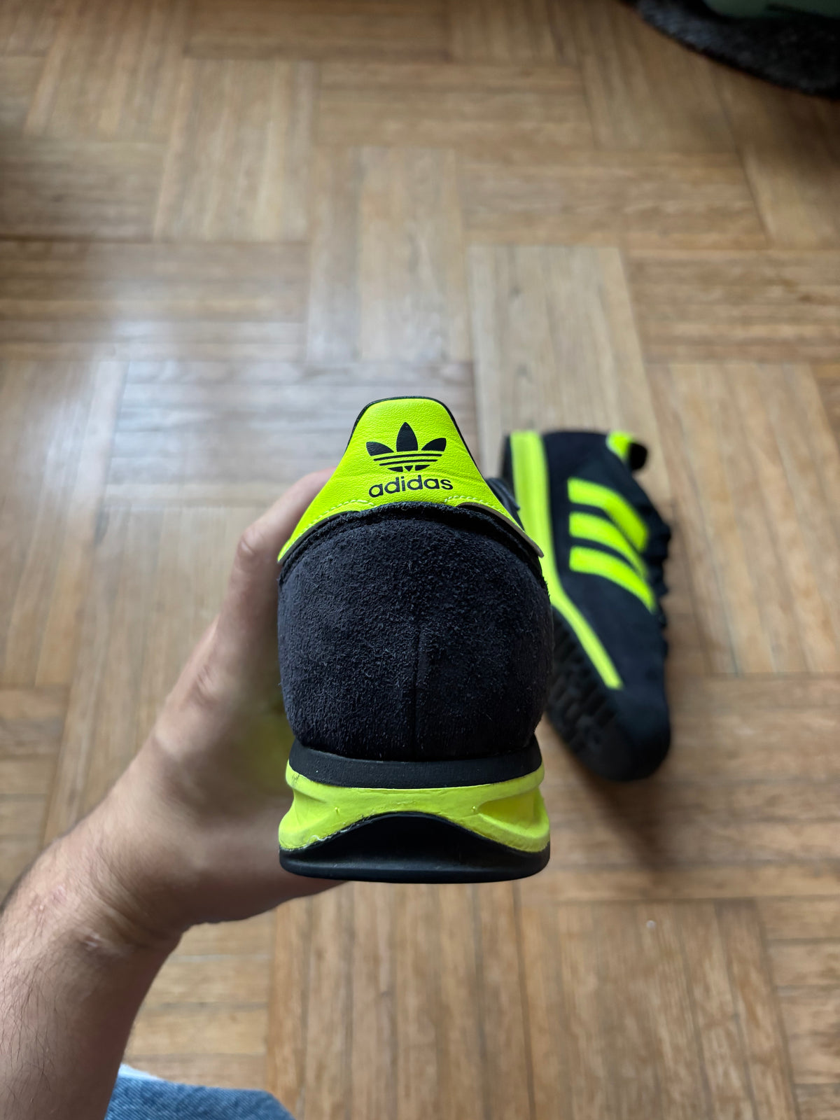 Adidas SL72 Noir Vert Fluo | Sneakers Vintage - 39