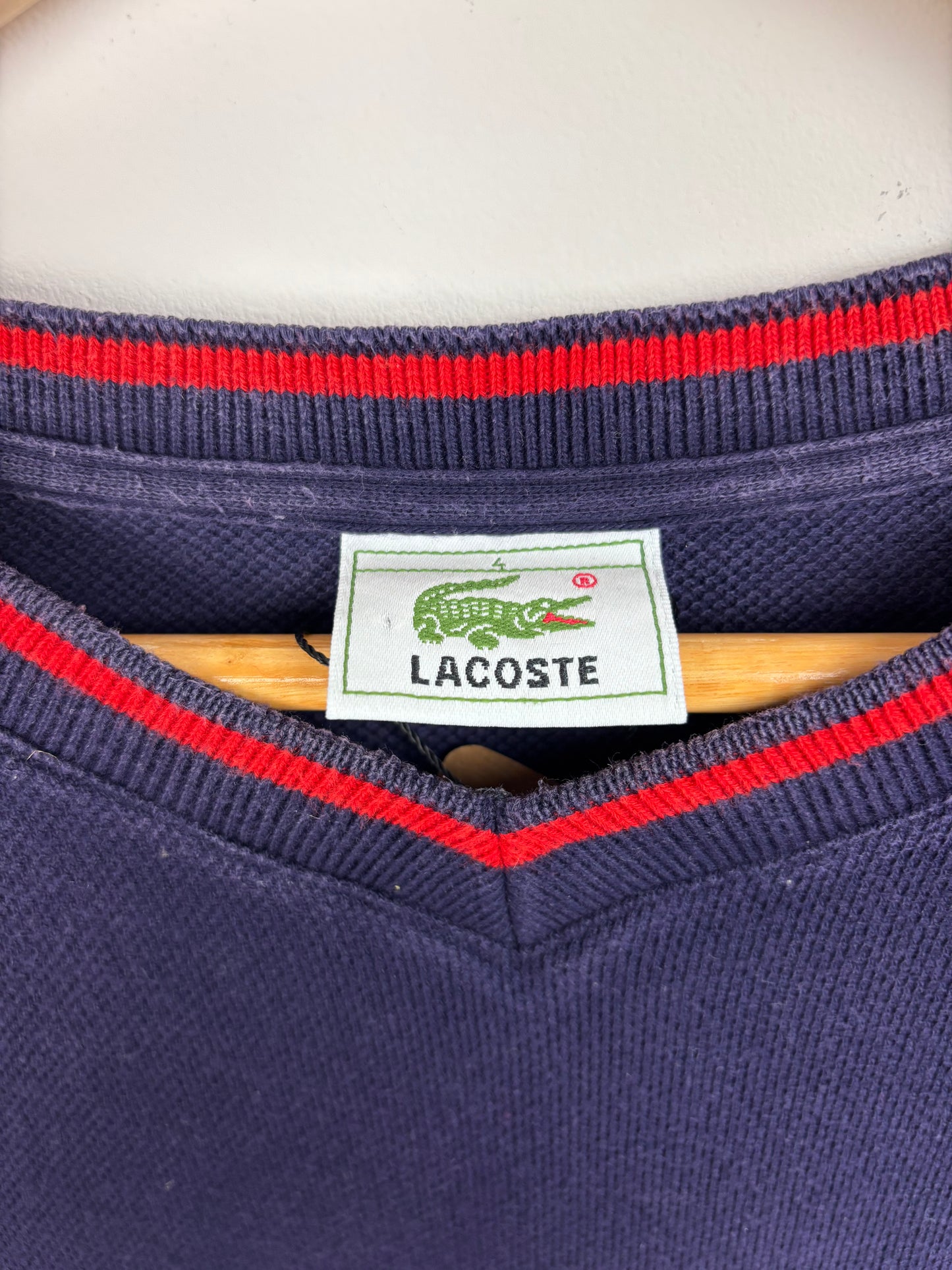 Lacoste Sweat Col V Logo Brodé - M
