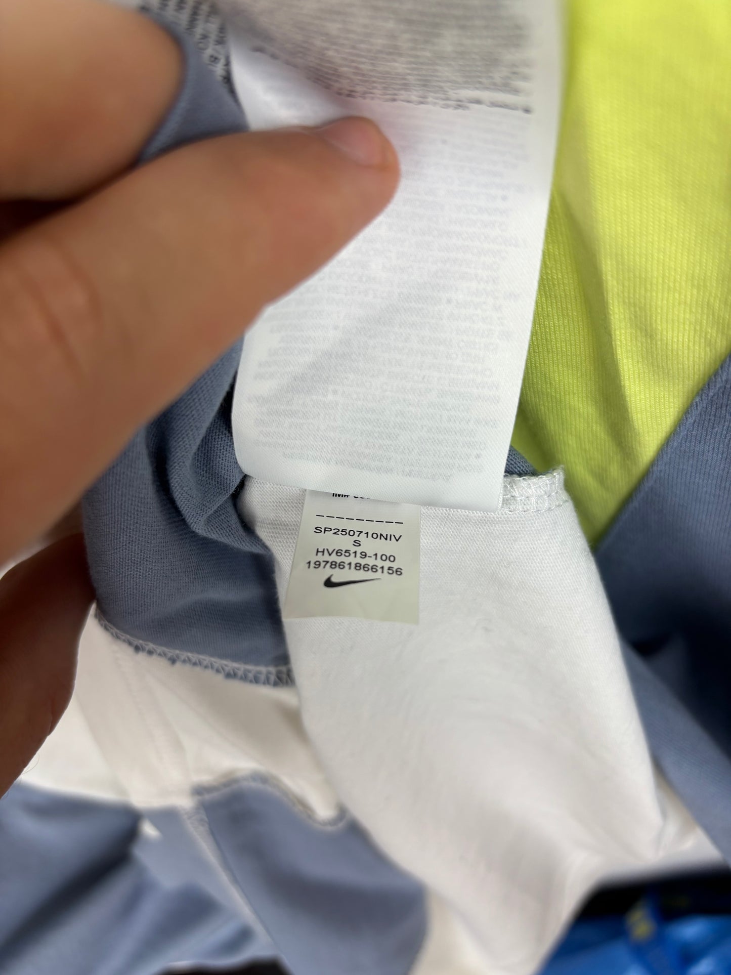 Nike Tee Shirt TN Blanc Gris Vert - S