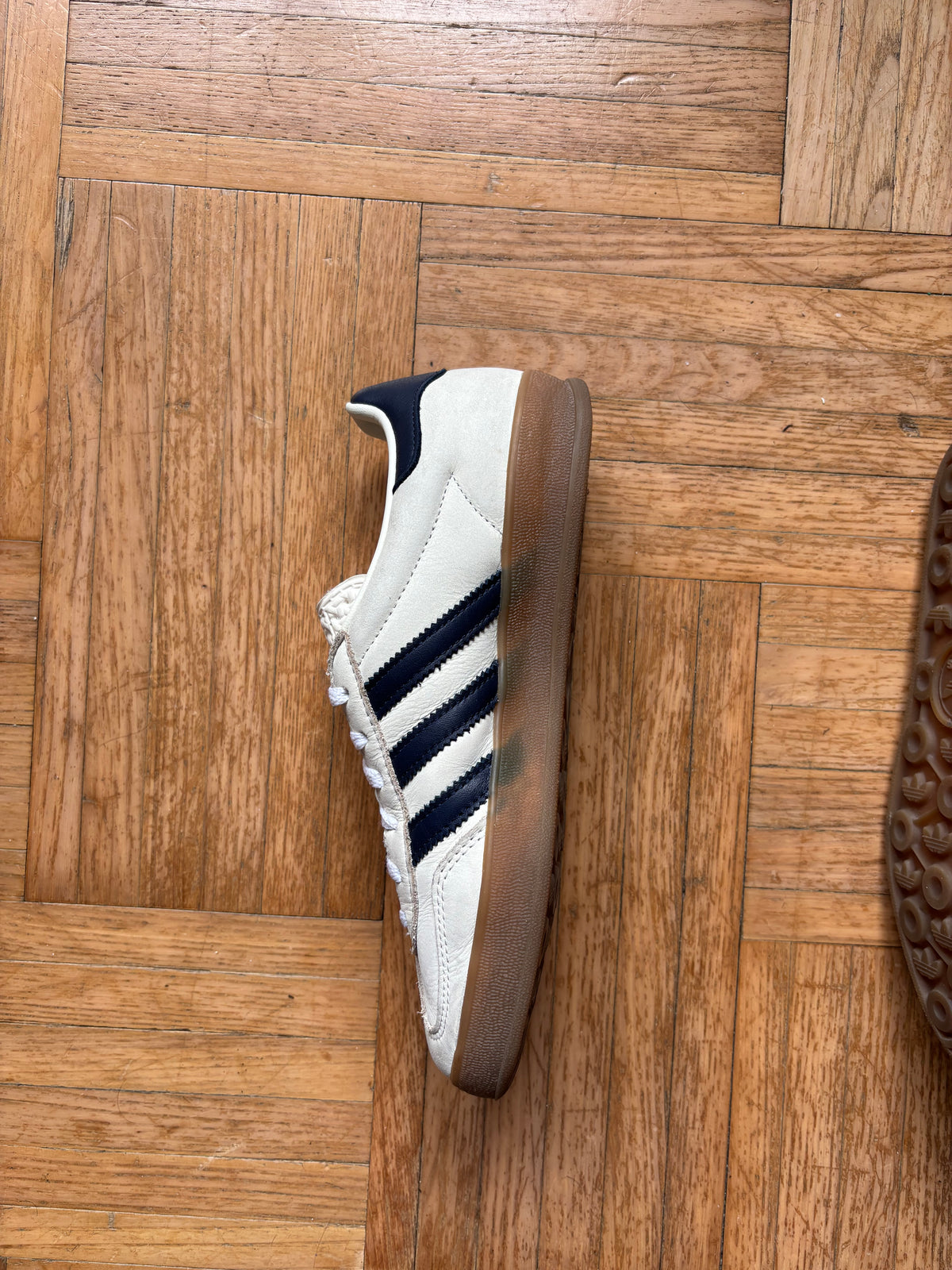 Adidas Gazelle Blanc Bleu Marine | Sneakers Vintage - 36.5