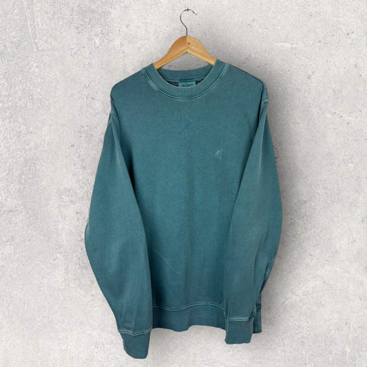 Carhartt Sweat Vert Logo Brodé Vert - M