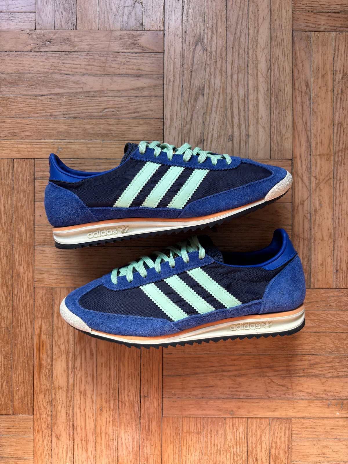 Adidas SL 72 Bleu Marine Vert Menthe | Baskets Rétro - 36.5