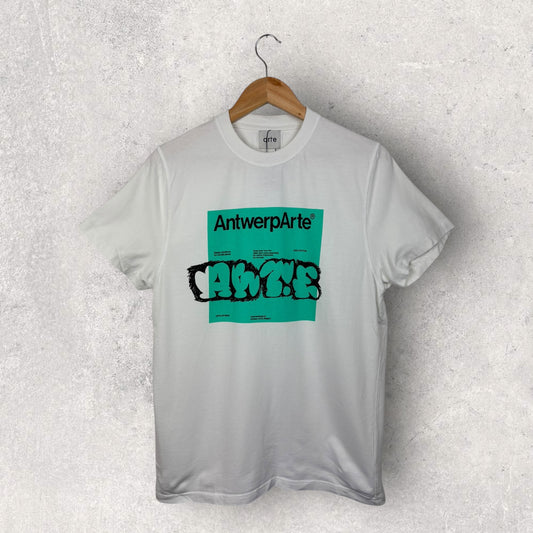 Arte Tee Shirt Blanc Logo Vert - S