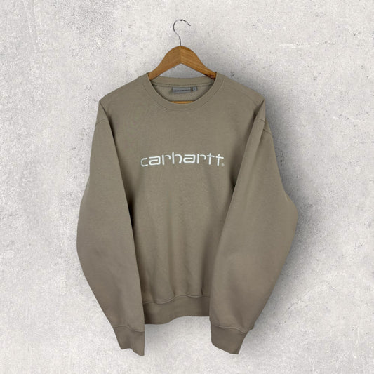 Carhartt Creneck Beige Logo Brodé - L