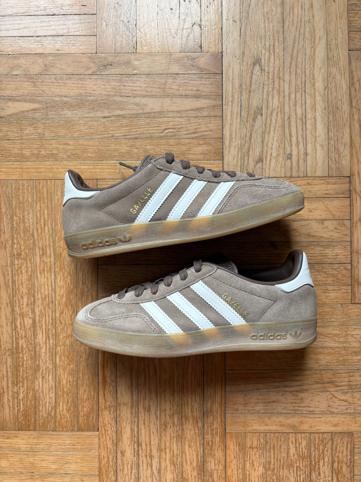Adidas Gazelle Marron Blanc | Sneakers Vintage - 36
