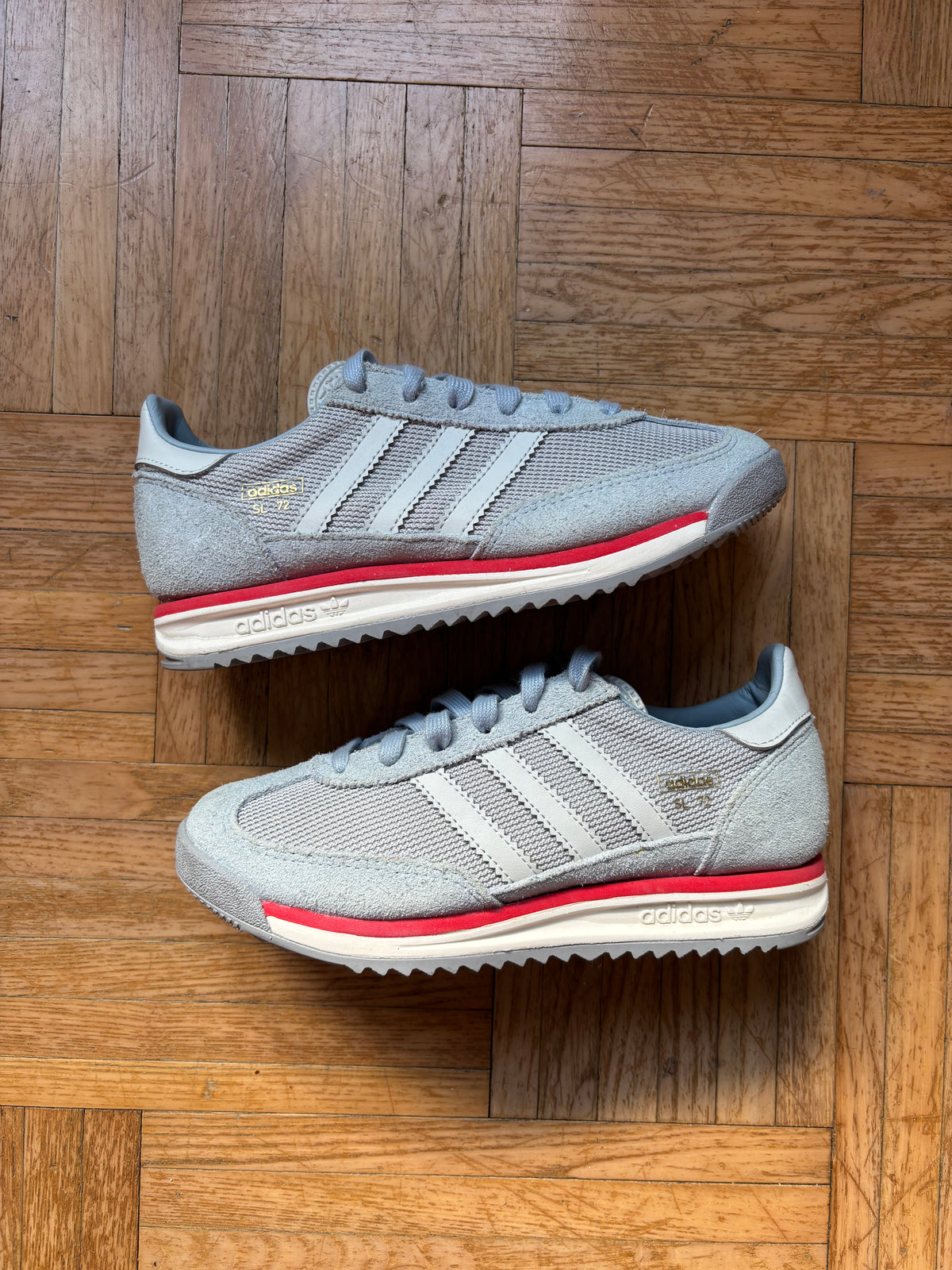Adidas SL 72 Bleu Clair Blanc Rouge | Baskets Rétro