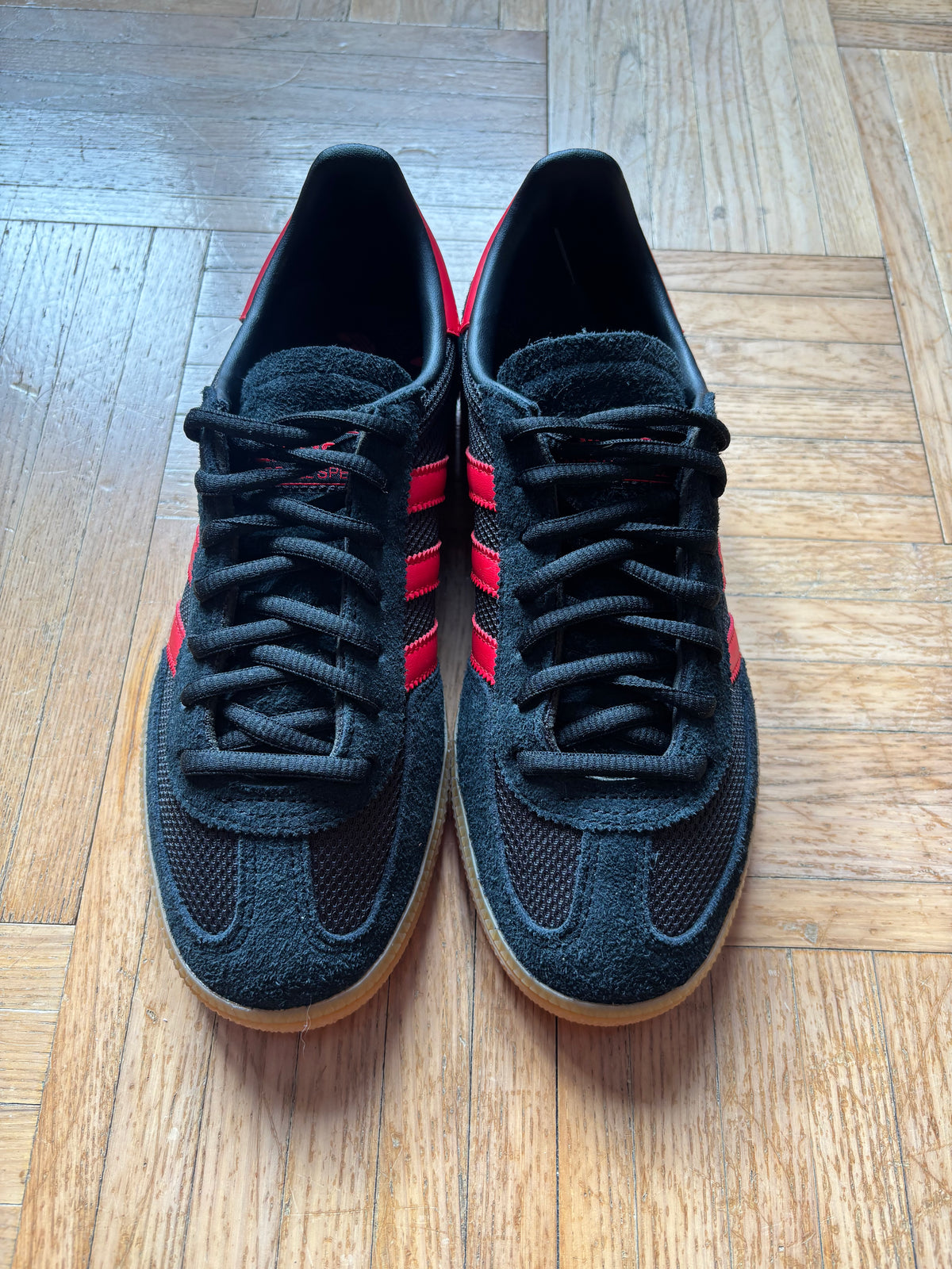 Adidas Handball Spezial Noir Rouge | Baskets Vintage - 38