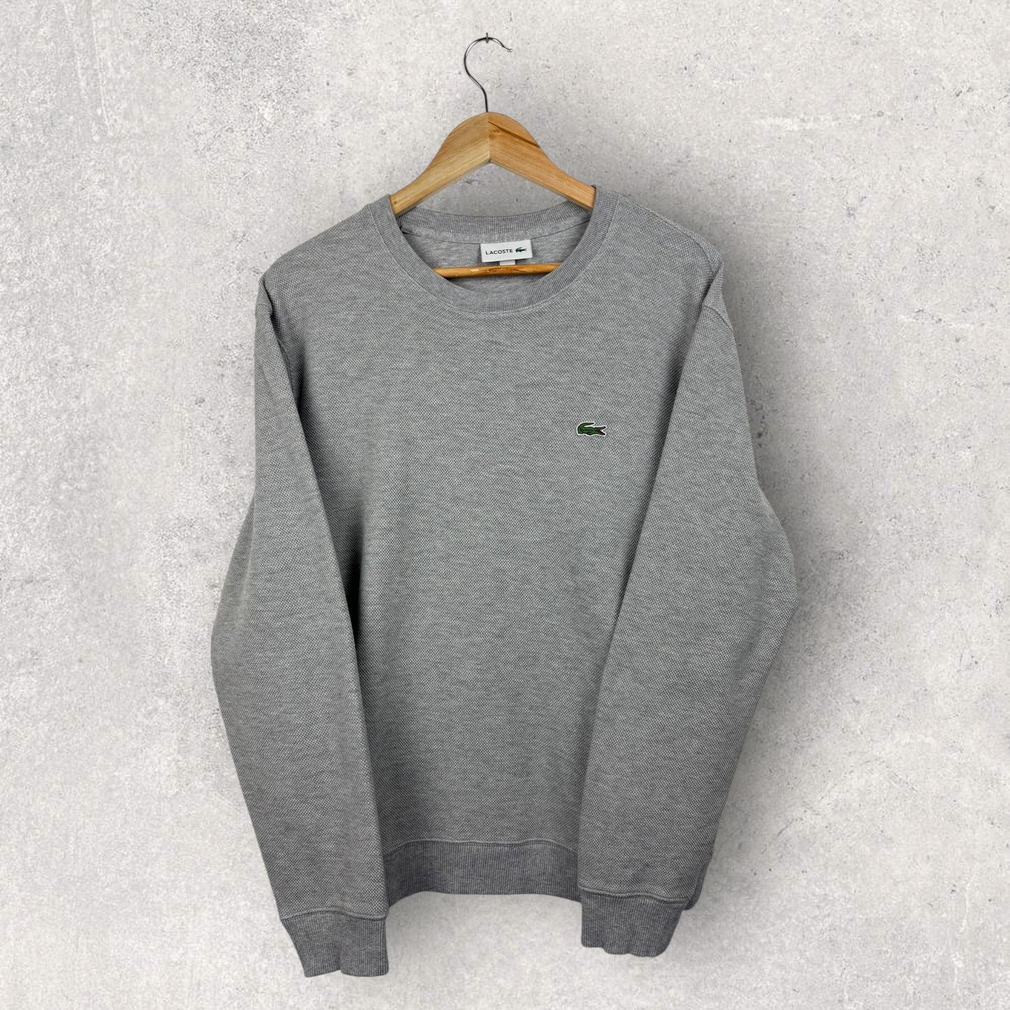 Lacoste Sweat Gris Logo Brodé - XL